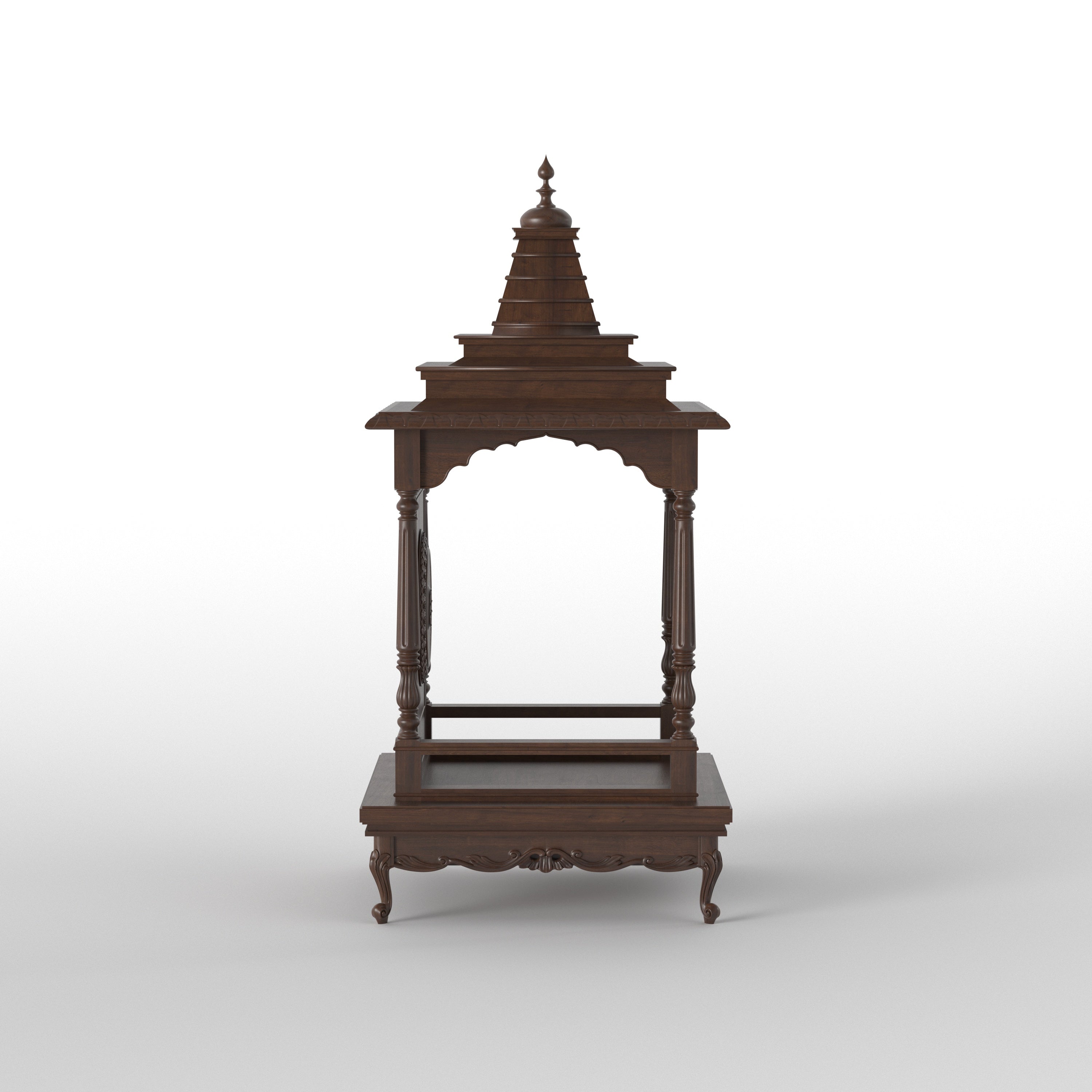 Traditional Tabletop Temple Mandir with Pyramid Roof Design Temple