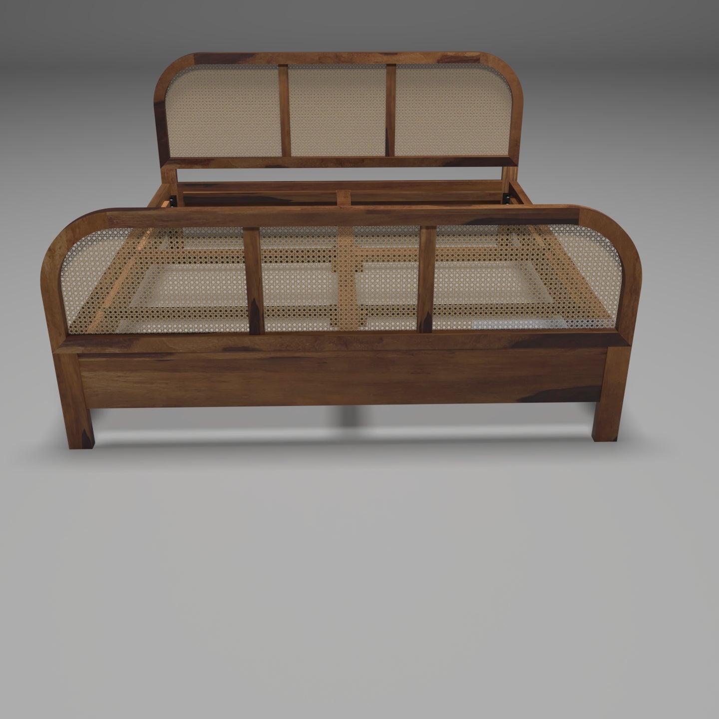 Sheesham curved arch solid wood king size bed Bed