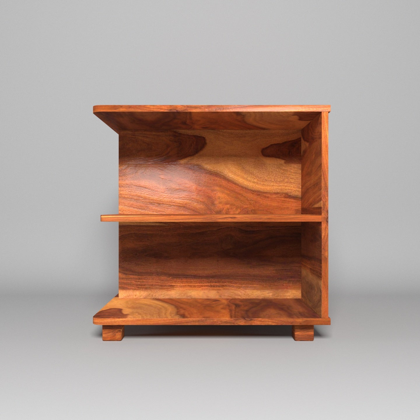 Modern Attractive Sheesham Wooden Book Rack for Home End Table