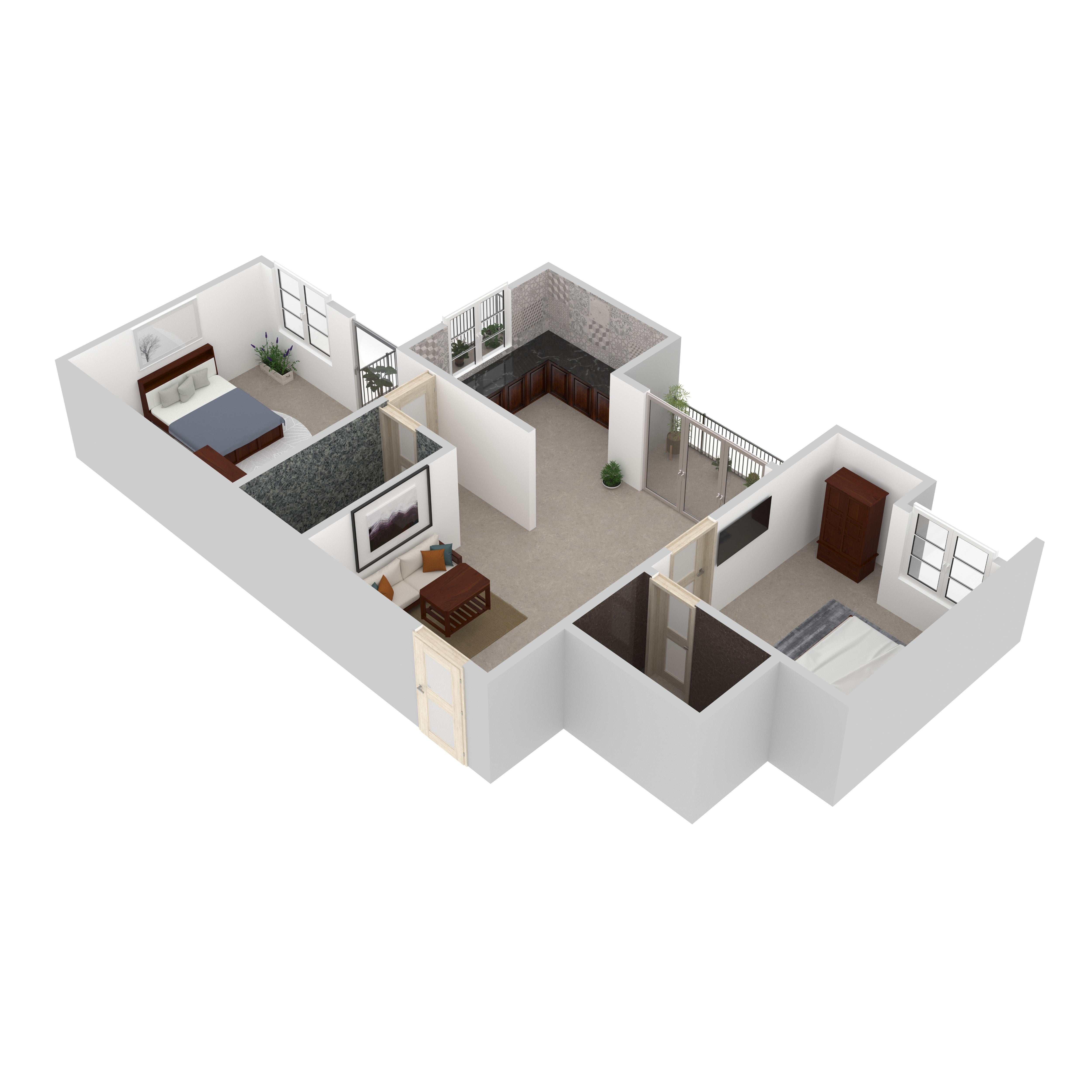 Cassius Furniture Room Set Flat Set