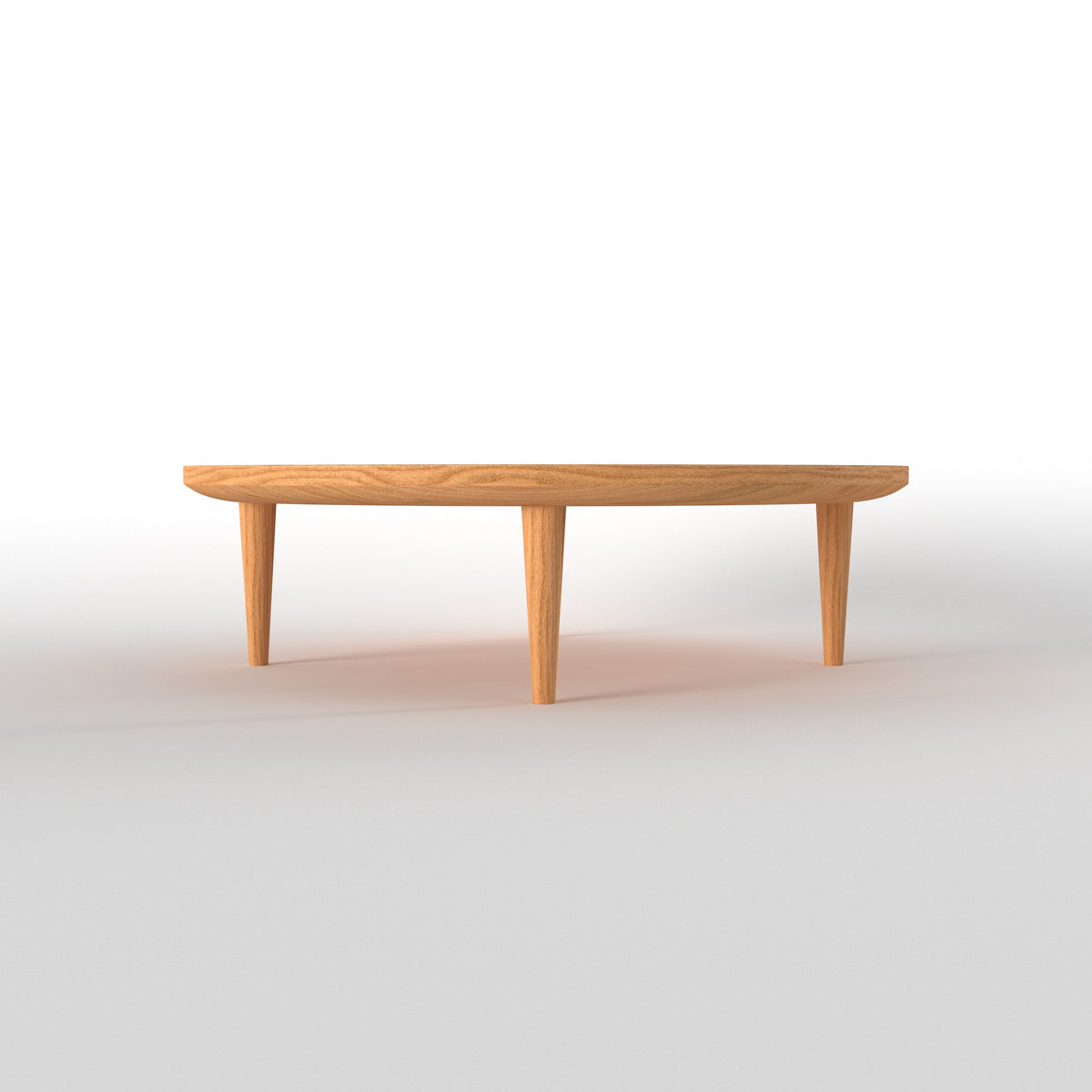 Low Profile Oval Dining Table with Tapered Legs