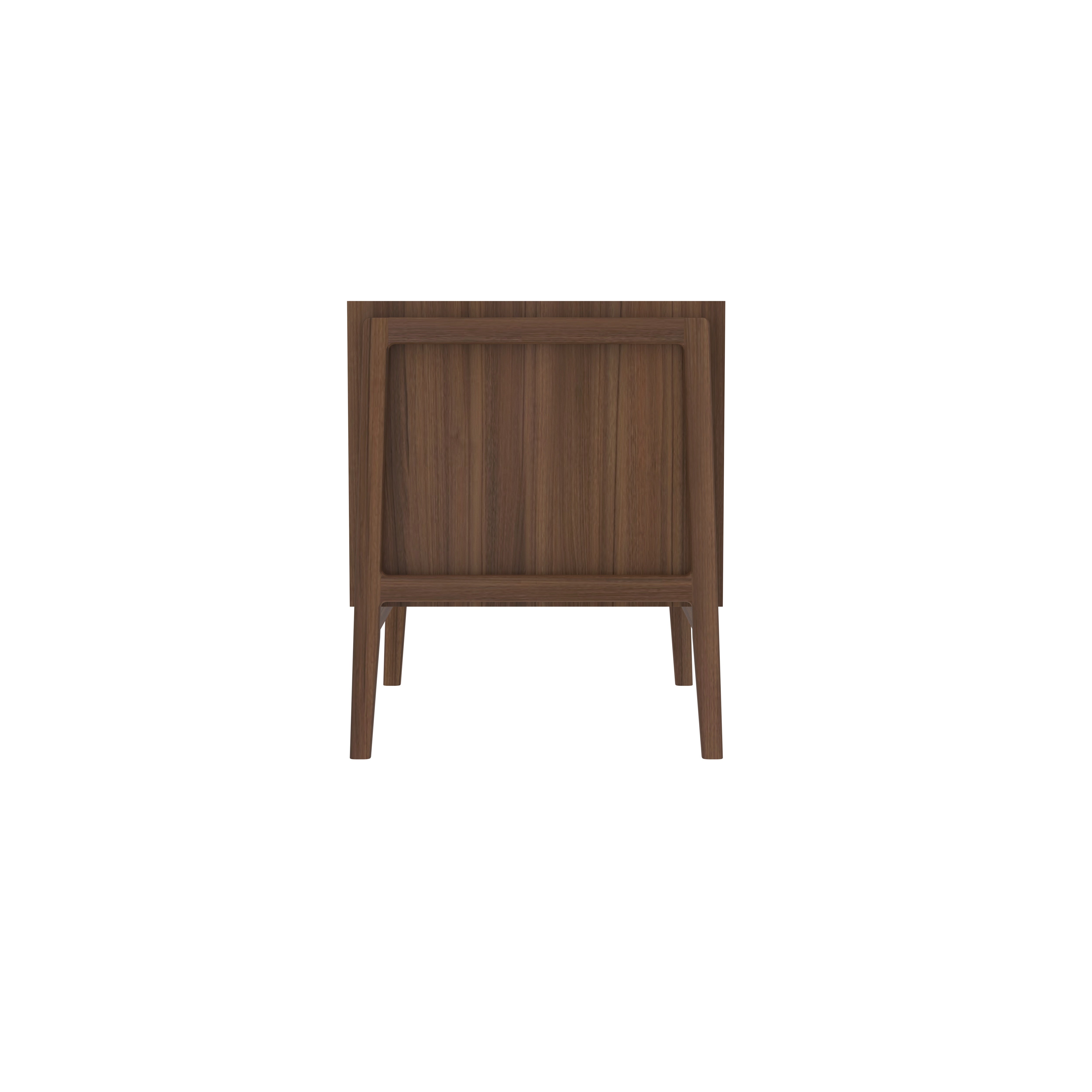 Modern Floating Bedside Table with Single Drawer and Open Shelf Bedside