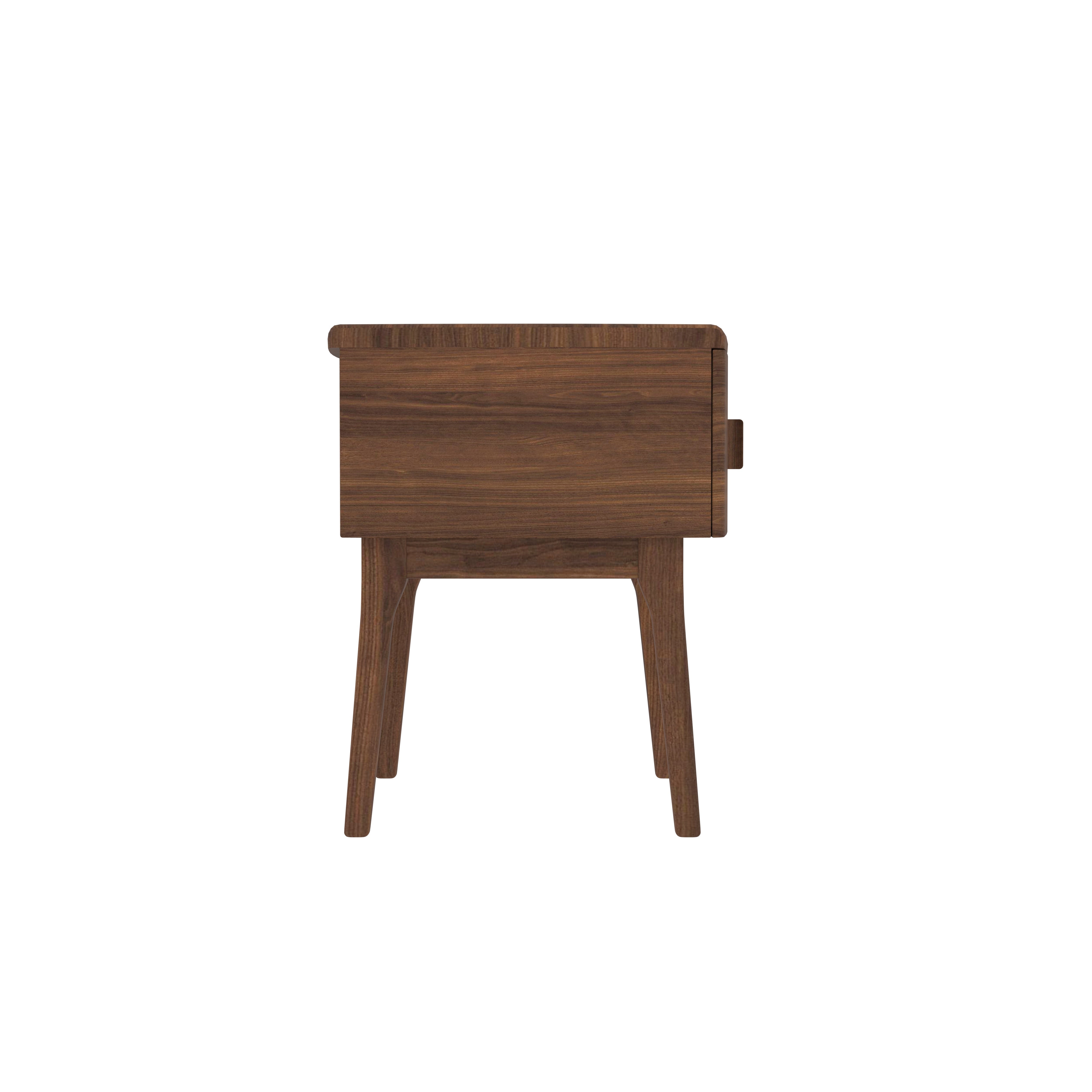 Contemporary Single Drawer Bedside Table with Clean Lines Bedside