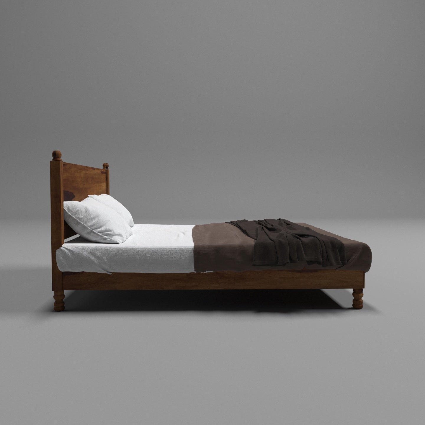 Natural tone sheesham wood classical Bed Bed