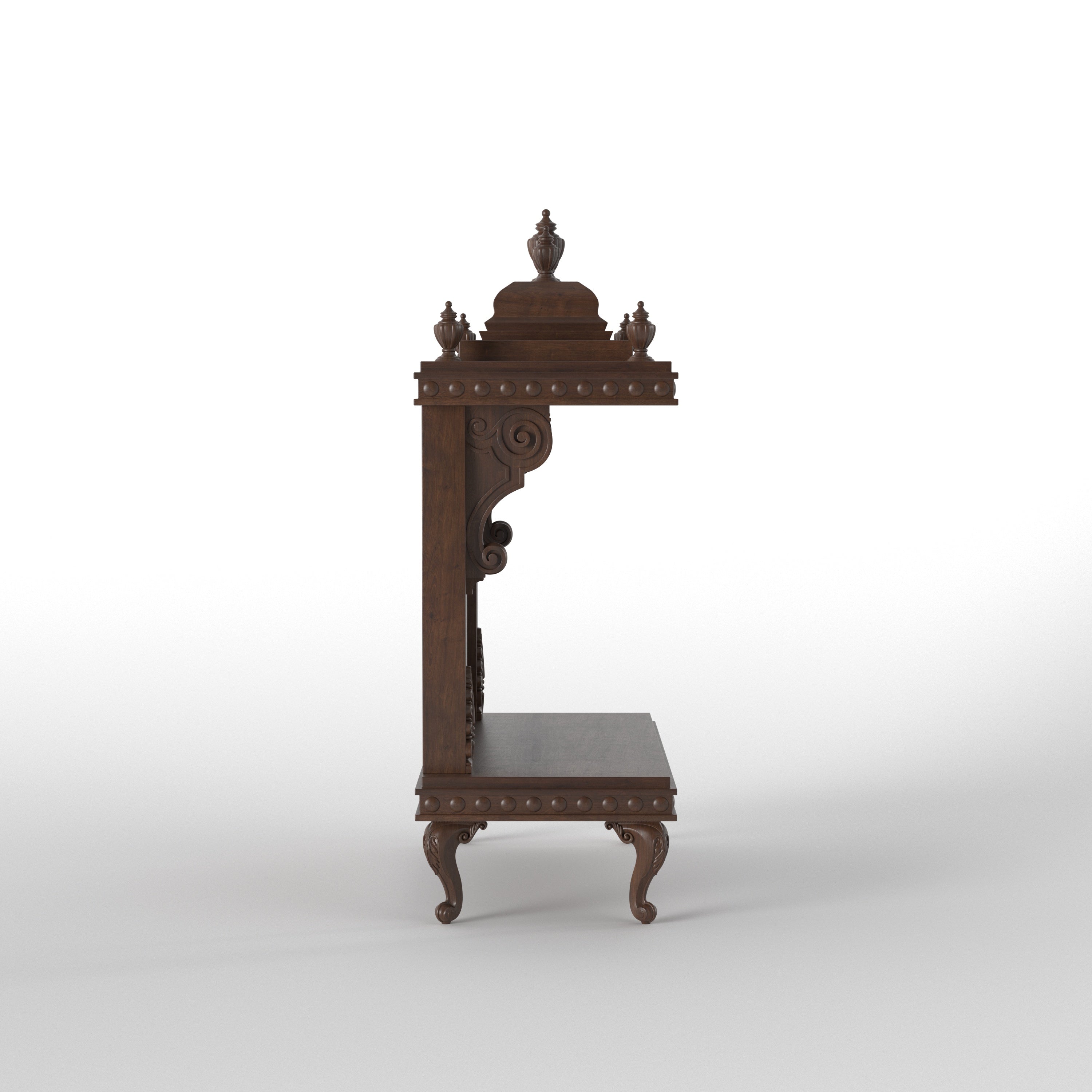 Classic Freestanding Temple Mandir with Ornamental Detailing Temple