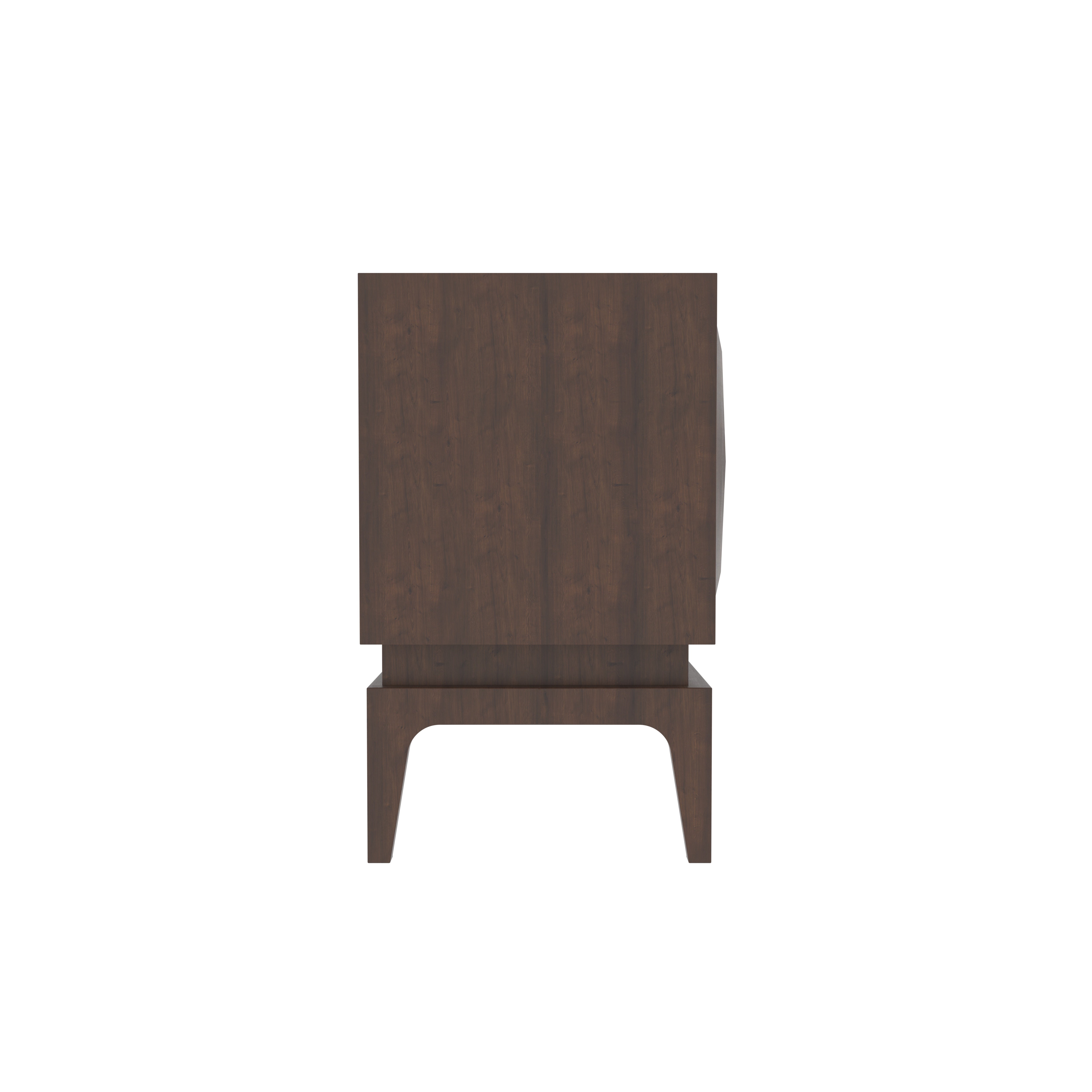 Vertical Grooved Wooden TV Stand - Mid-Century Modern Media Console Tv stand