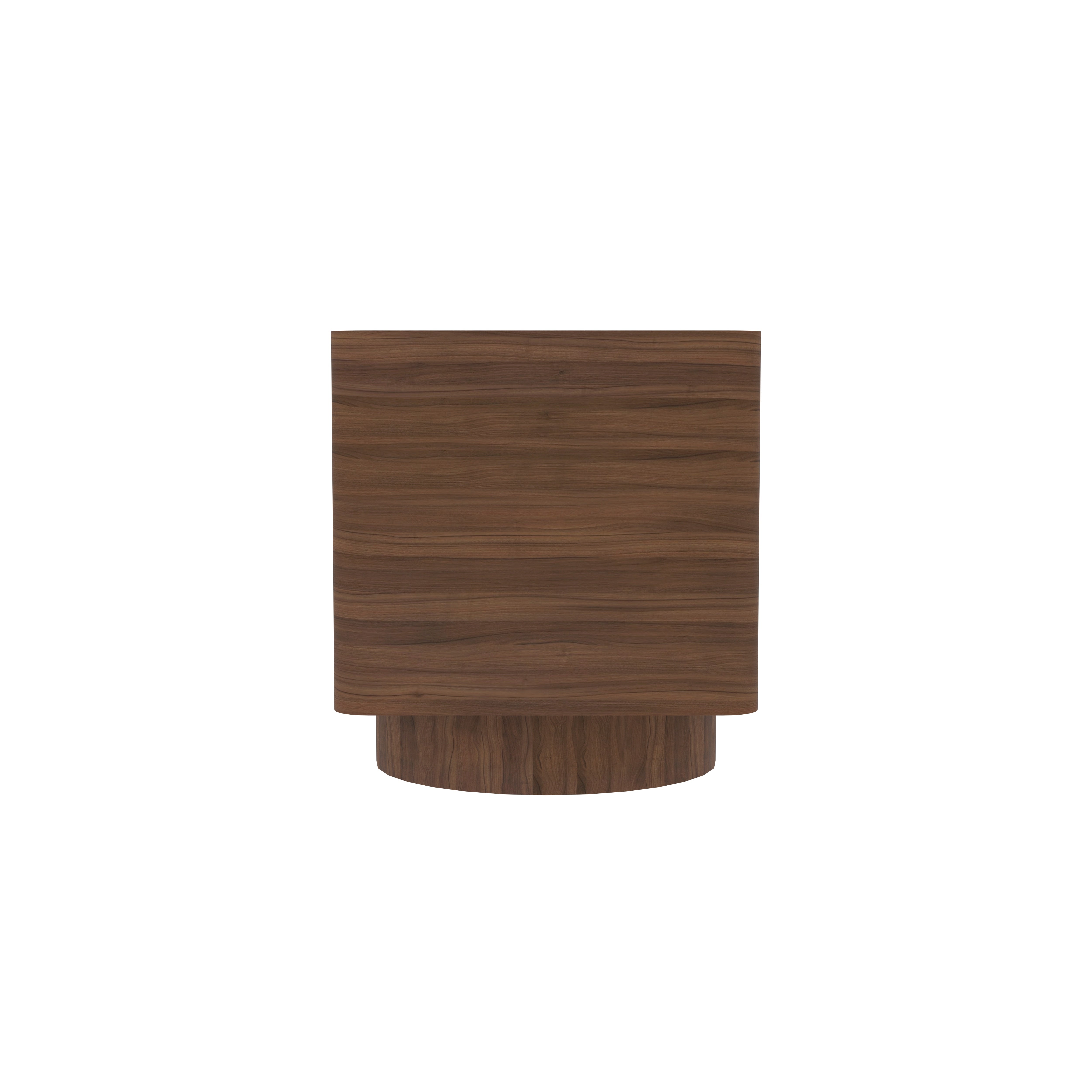 Modern Solid Wood Bedside Table with Single Drawer and Curved Base Bedside