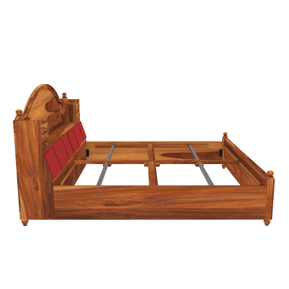 Sheesham wood Traditional Storage Bed
