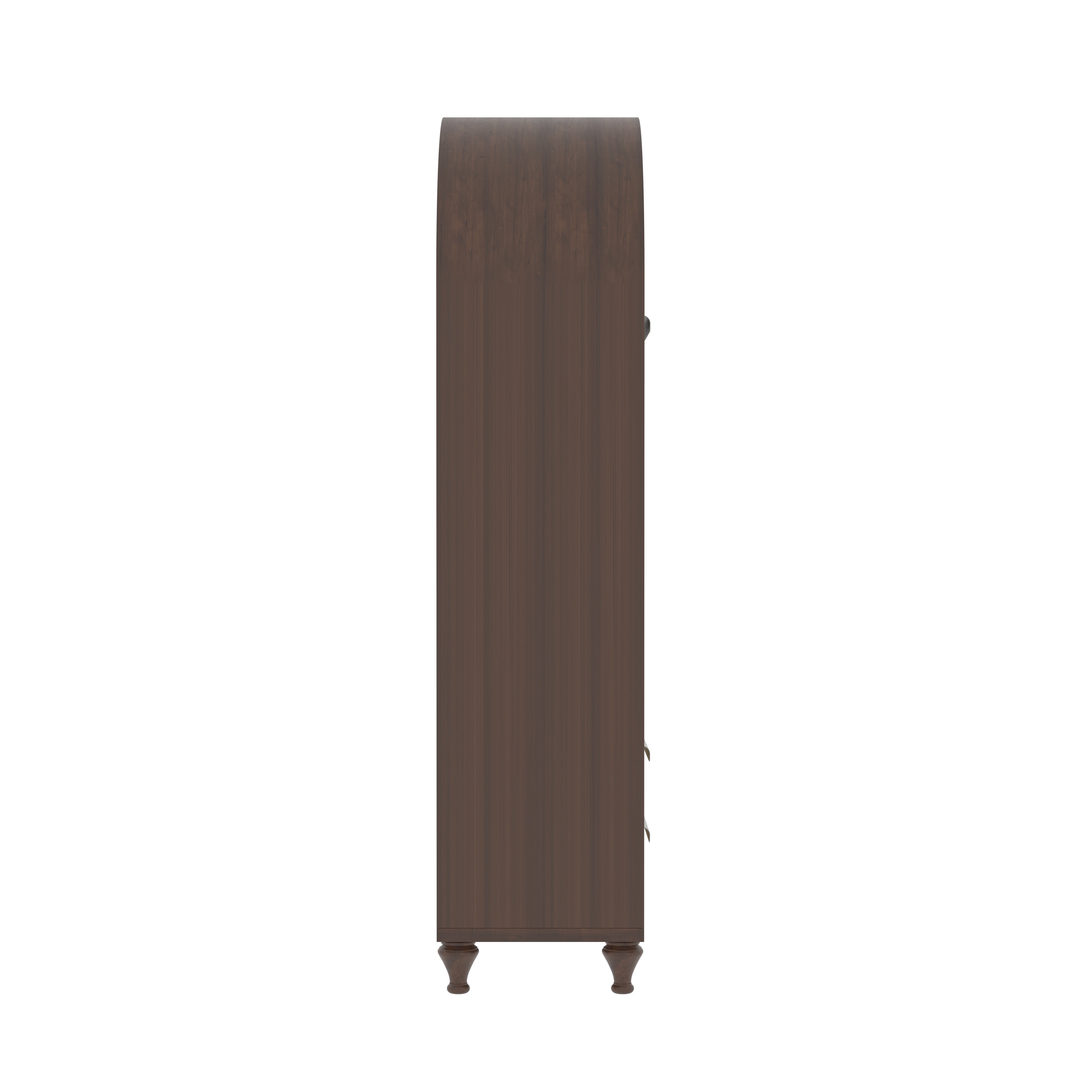 Montelaro Arco European Luxury Wardrobe with Sculpted Arch Display, Glass Cabinet, and Artisan Cane Drawers Wardrobe