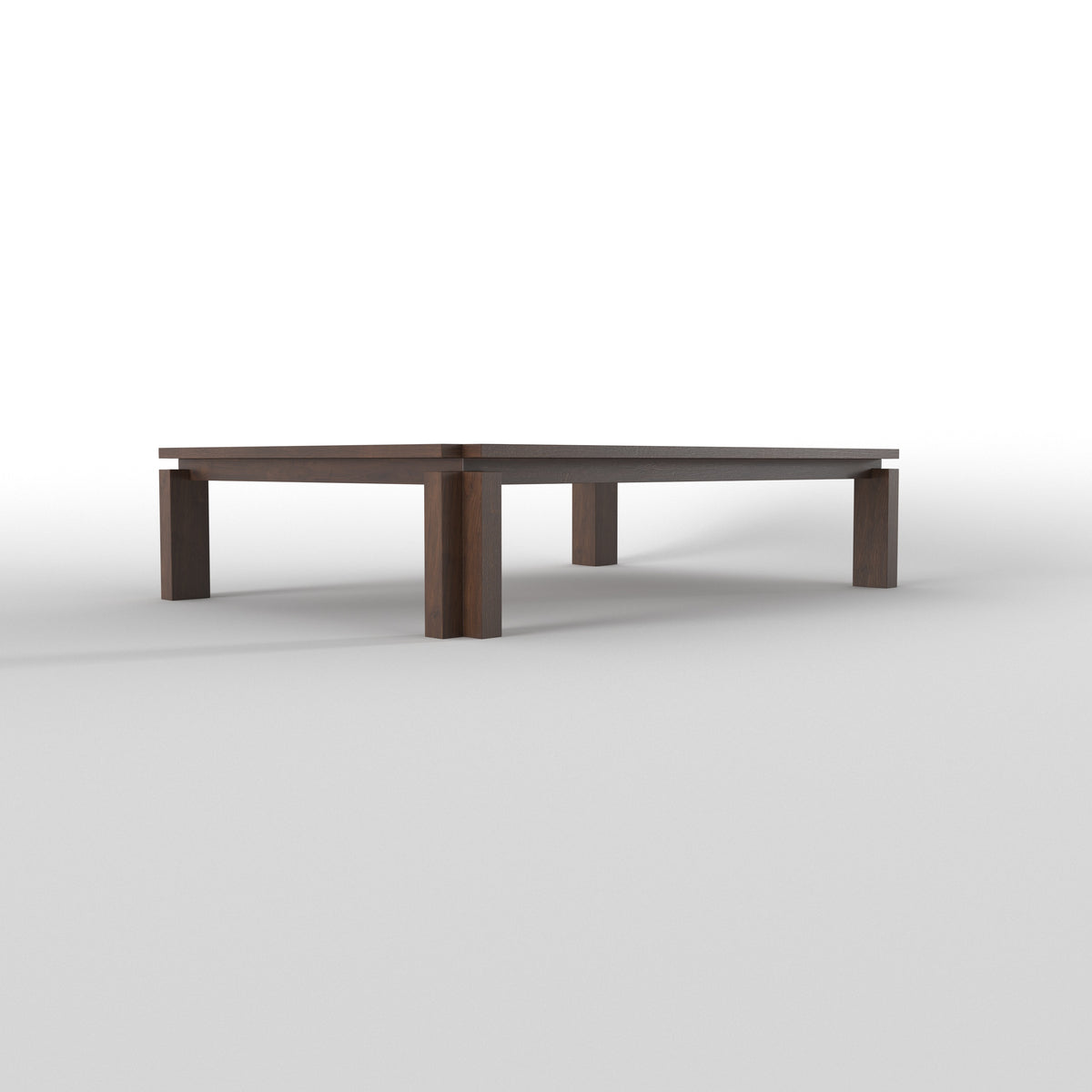 Minimalist Rectangular Dining Table with Low Round Seating Japanese Dining Set