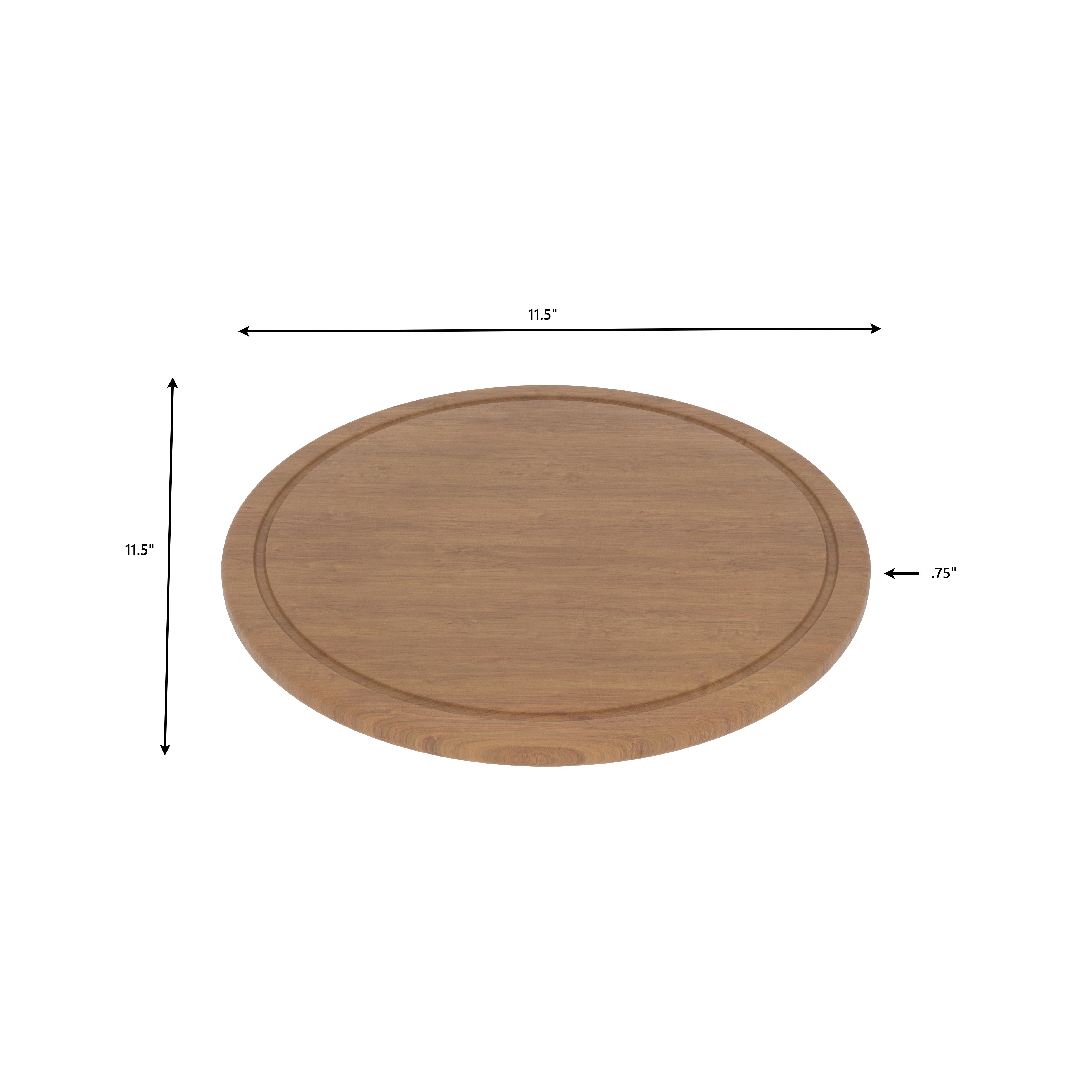 Lioren Heritage Luxury Round Wooden Cutting & Serving Board with Classic Artisan Finish