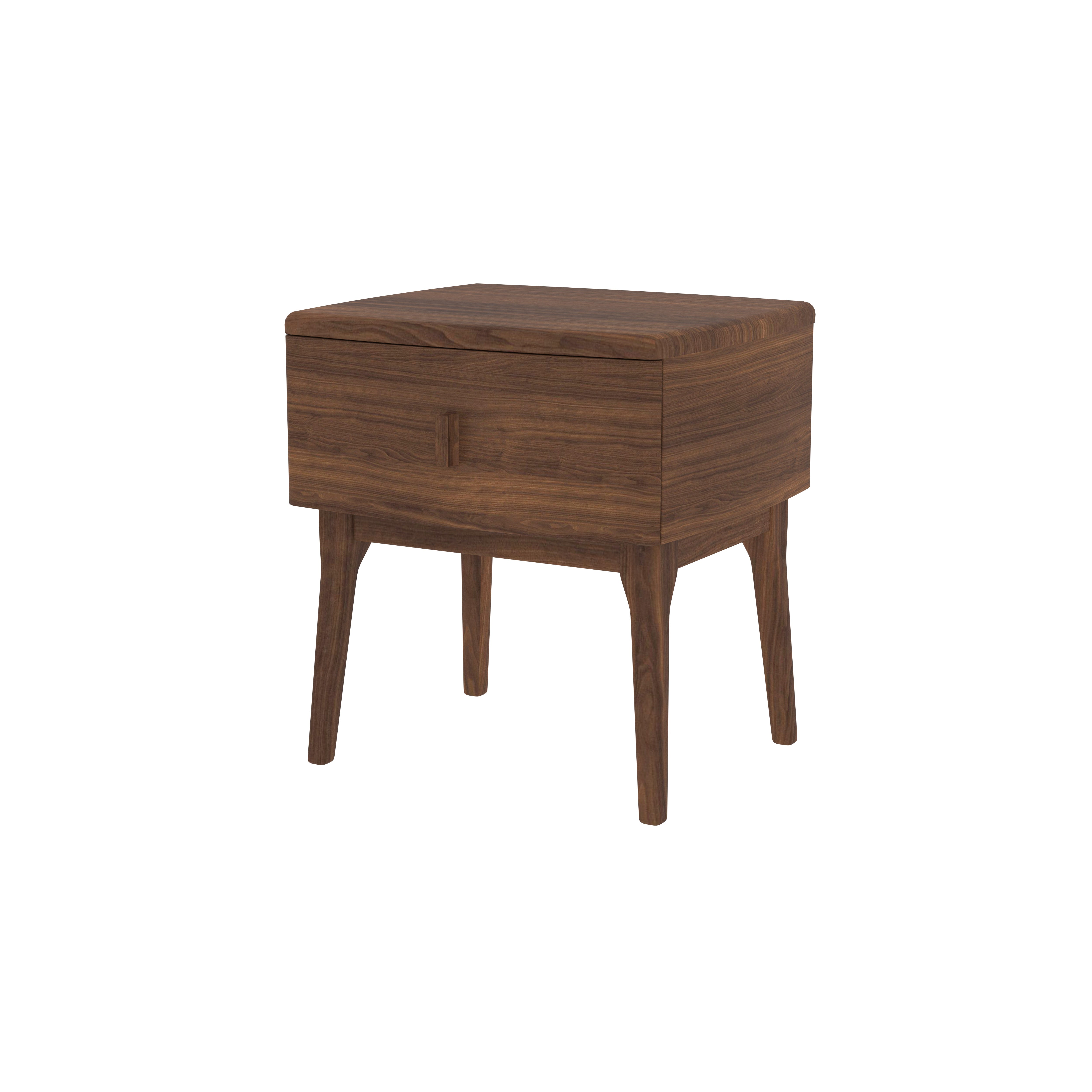 Contemporary Single Drawer Bedside Table with Clean Lines Bedside