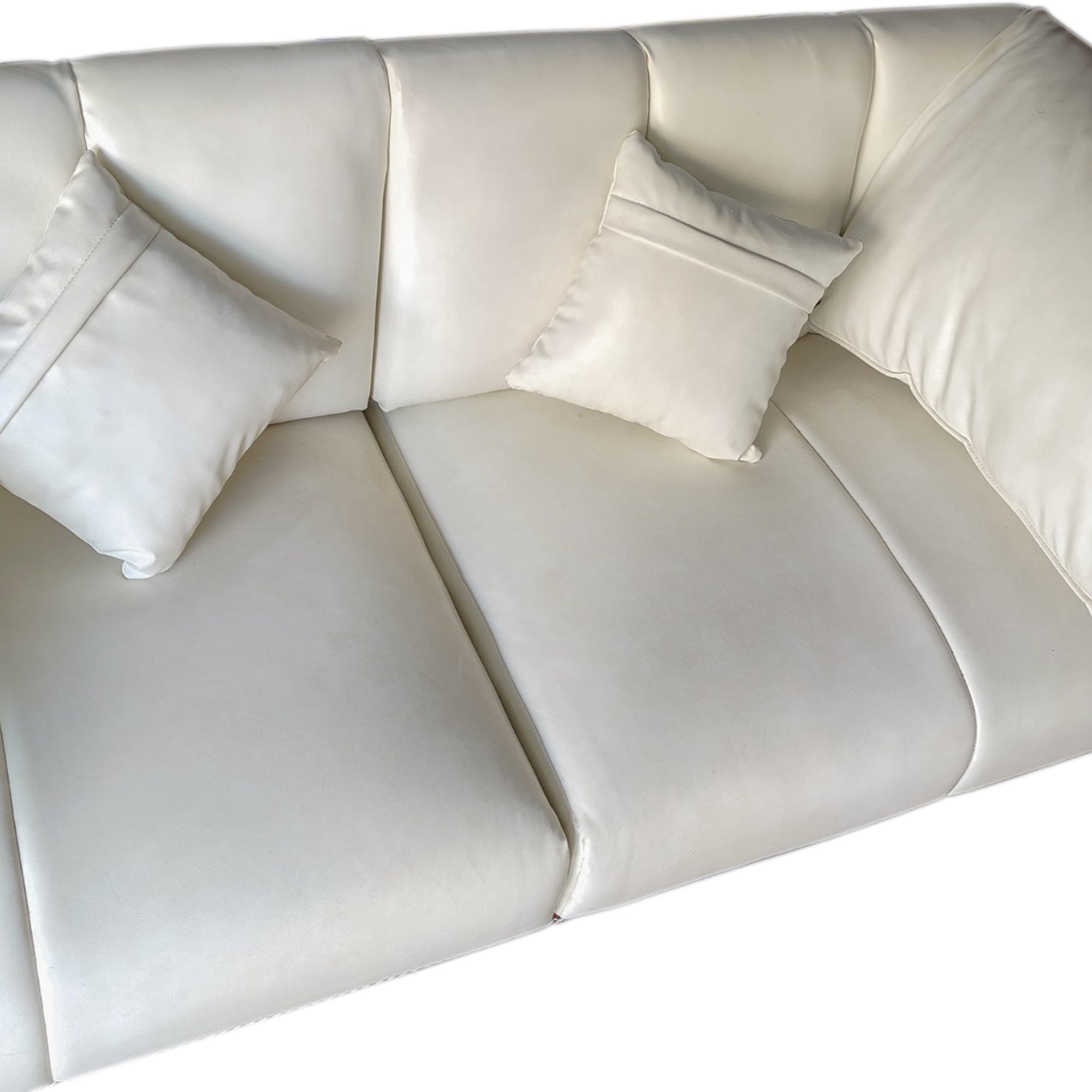 Modern Two-Tone Artificial leather Sofa with Cushions Sofa