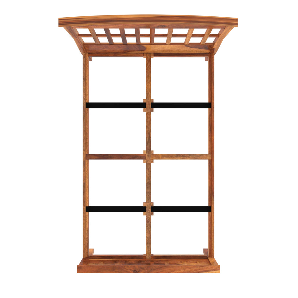 Solid Wood Single Bed in Light Brown Finish (Sheesham wood)