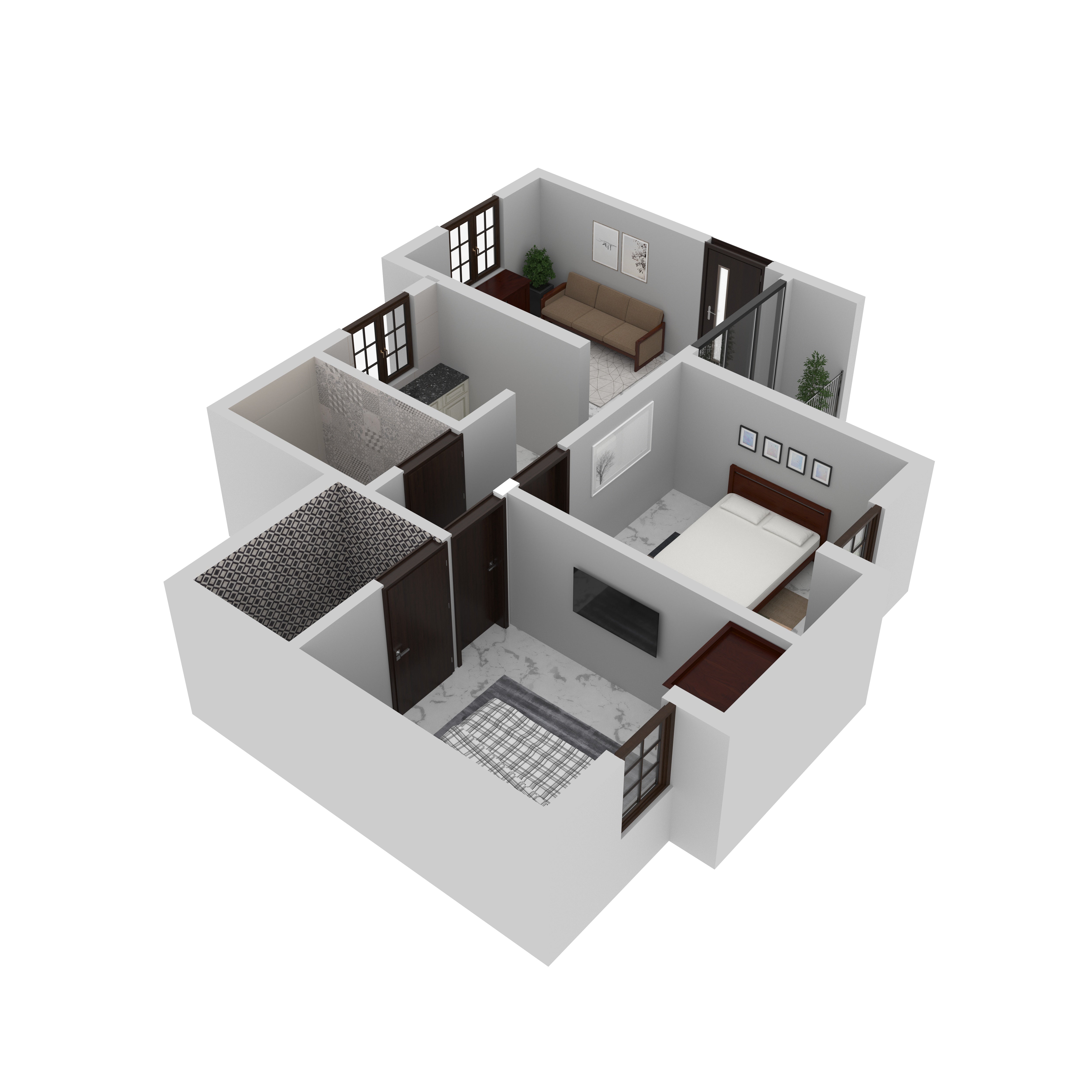 Leo Furniture Room Set Flat Set