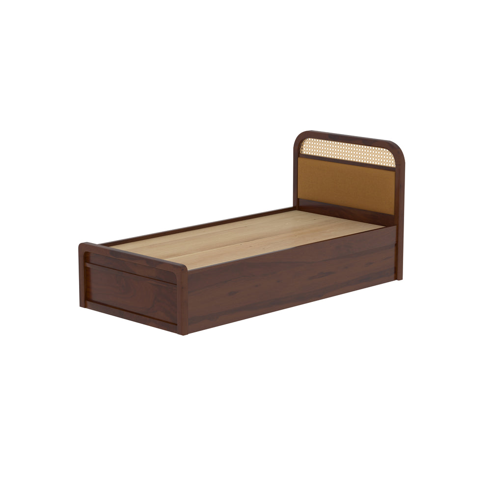 Luxury Rattan Single Storage Bed