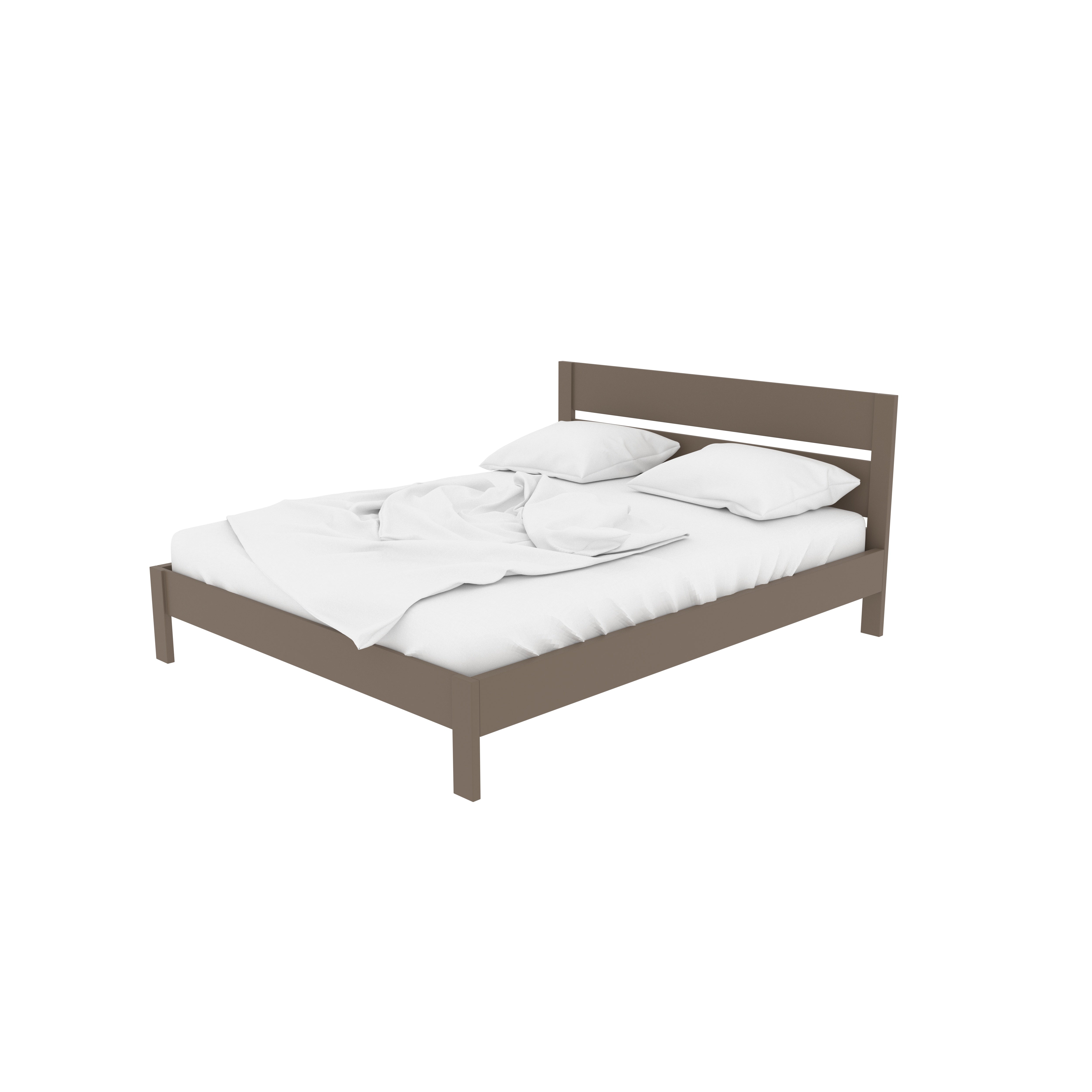 Minimalist Wooden Bed Frame with Low Headboard | Sleek & Sturdy Design Bed
