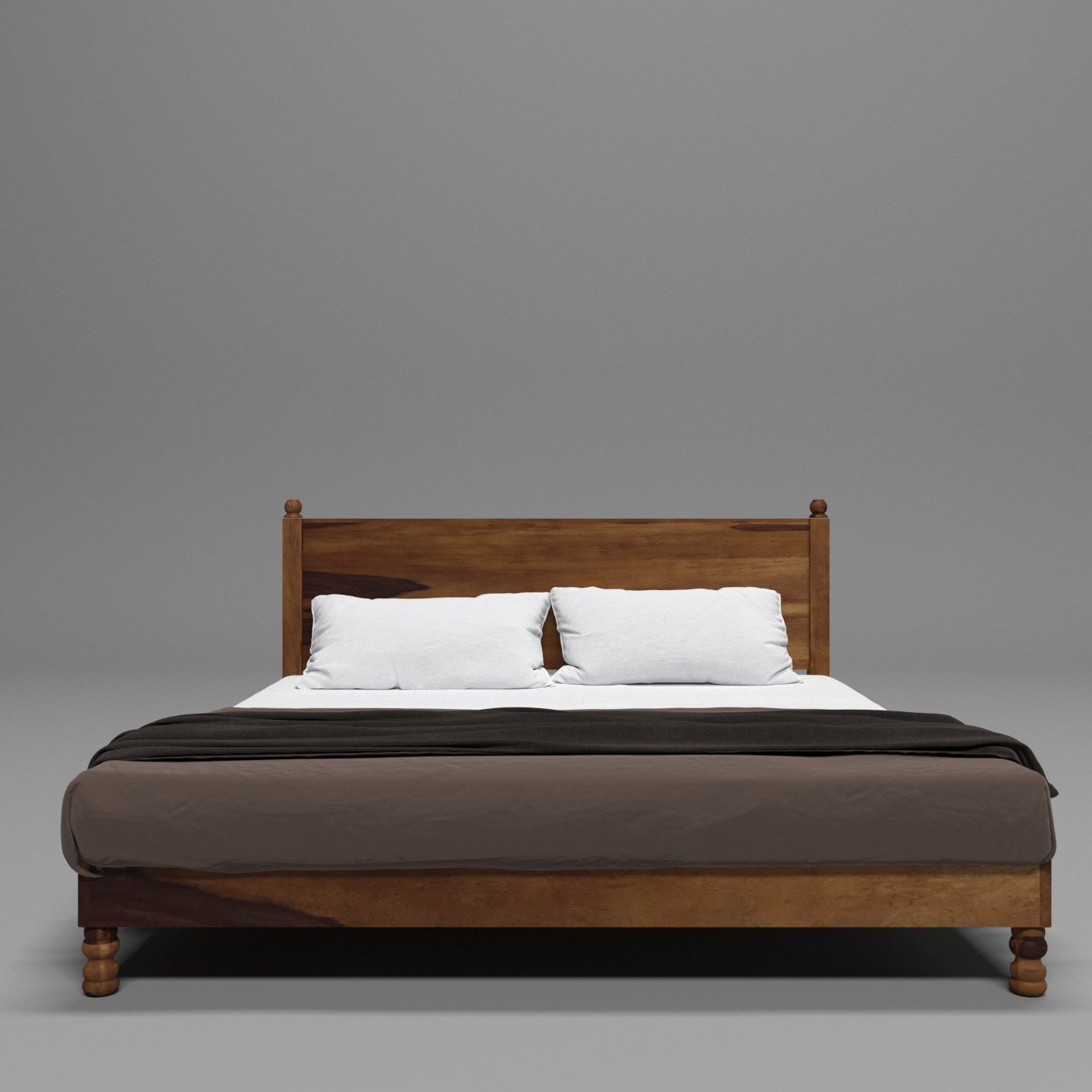 Natural tone sheesham wood classical Bed Bed