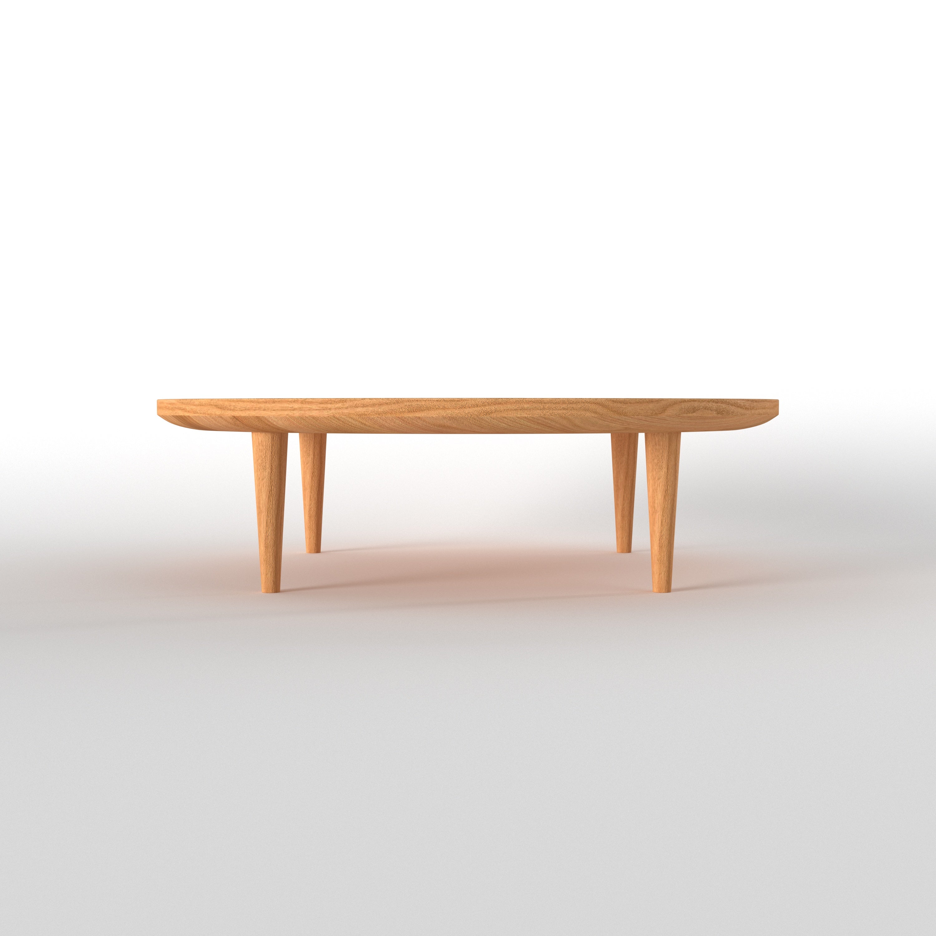 Low Profile Oval Dining Table with Tapered Legs