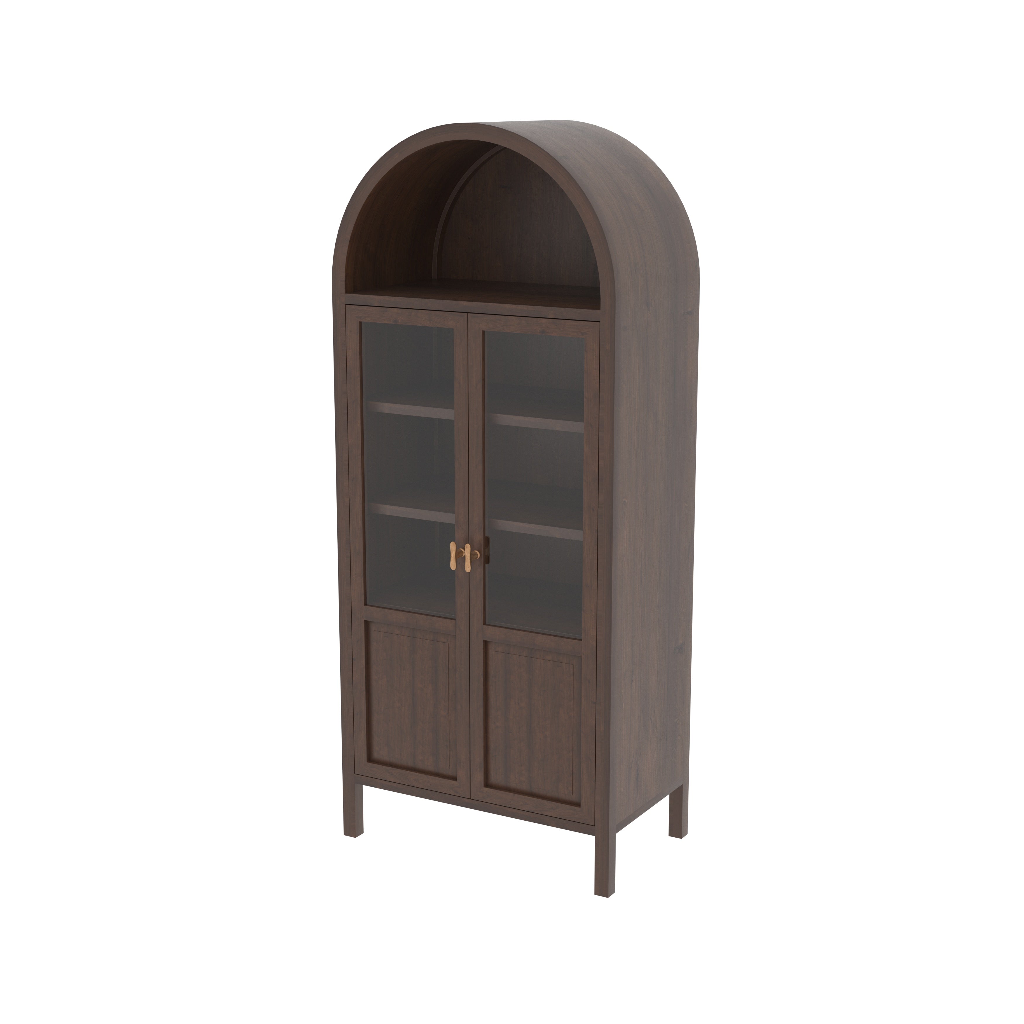 Ardovelle Grand European Luxury Wardrobe with Architectural Arch Top and Glass Display Cabinet Wardrobe