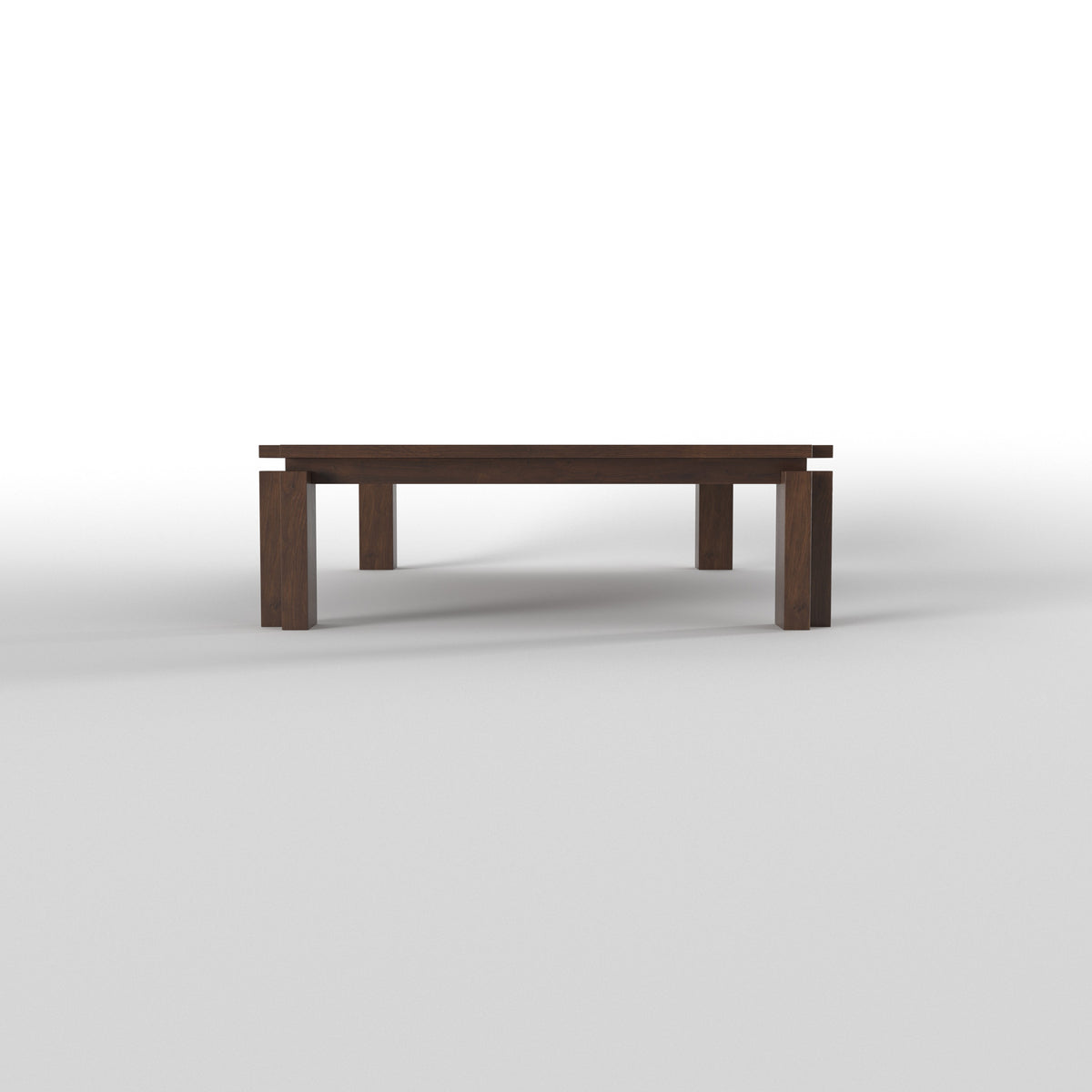 Minimalist Rectangular Dining Table with Low Round Seating Japanese Dining Set