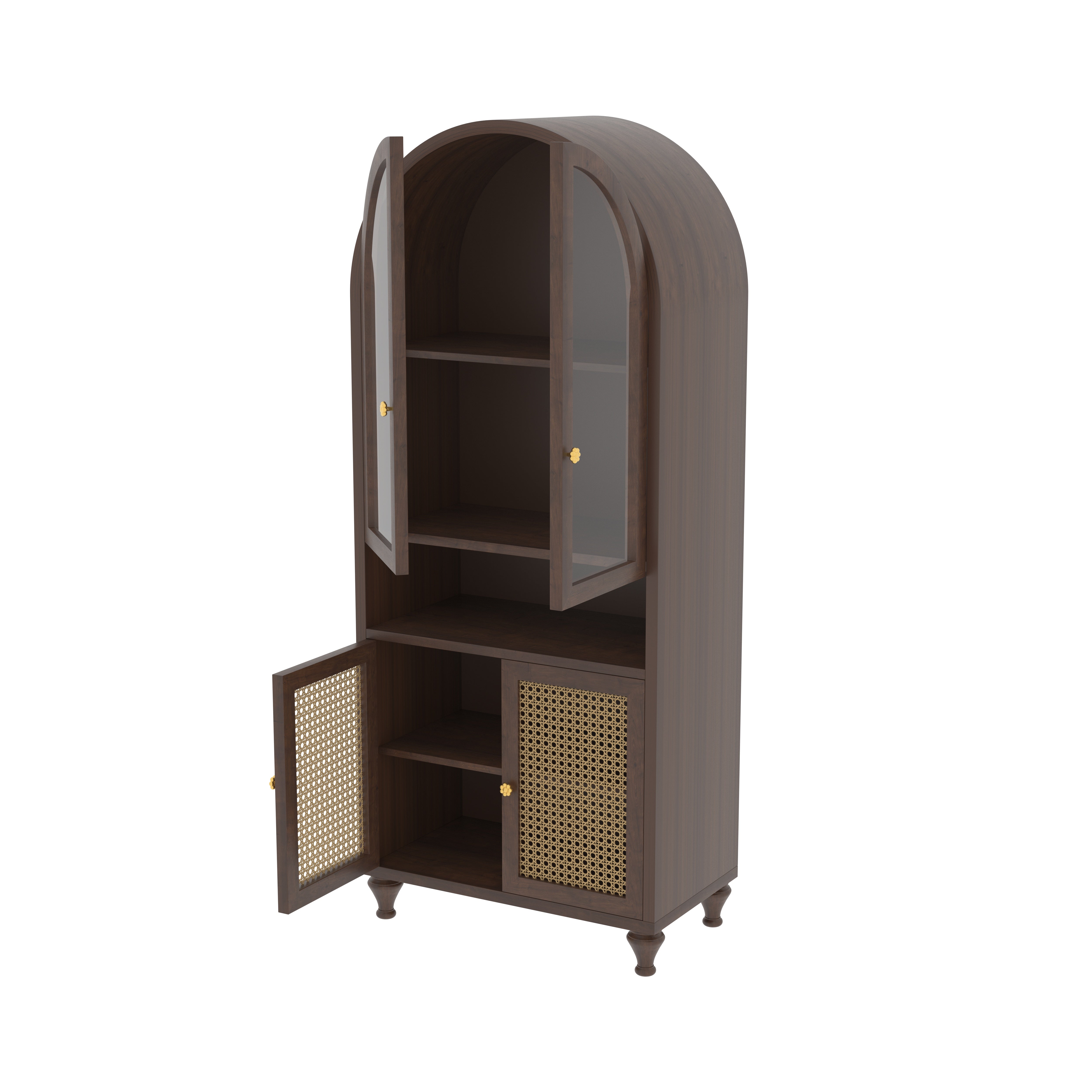 Majestic Carved Wardrobe - Indian Heritage Furniture Wardrobe