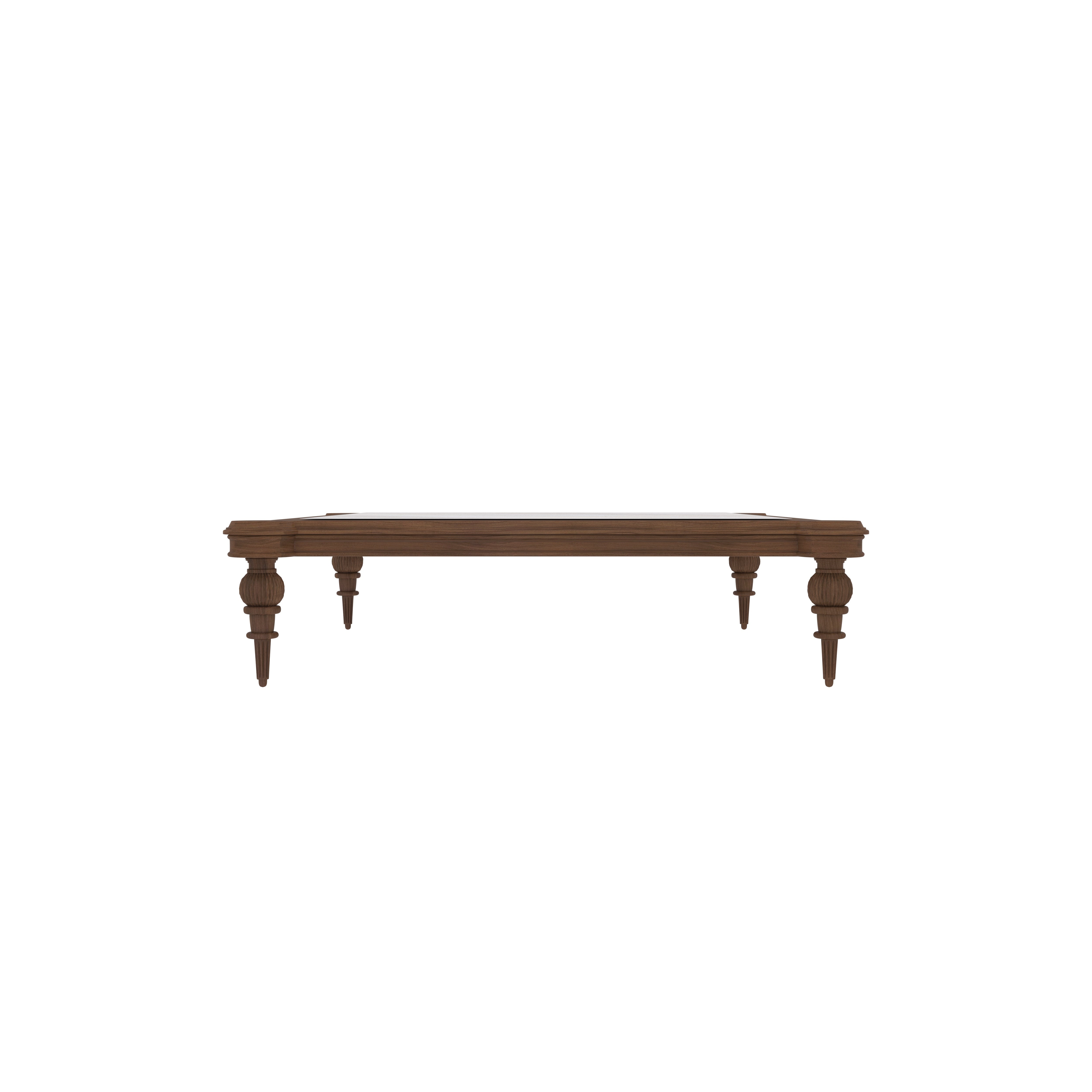 Handcrafted Low-Height Dining Set - Marble Top Table with Cushioned Floor Seating (4 Seater) Dining Set