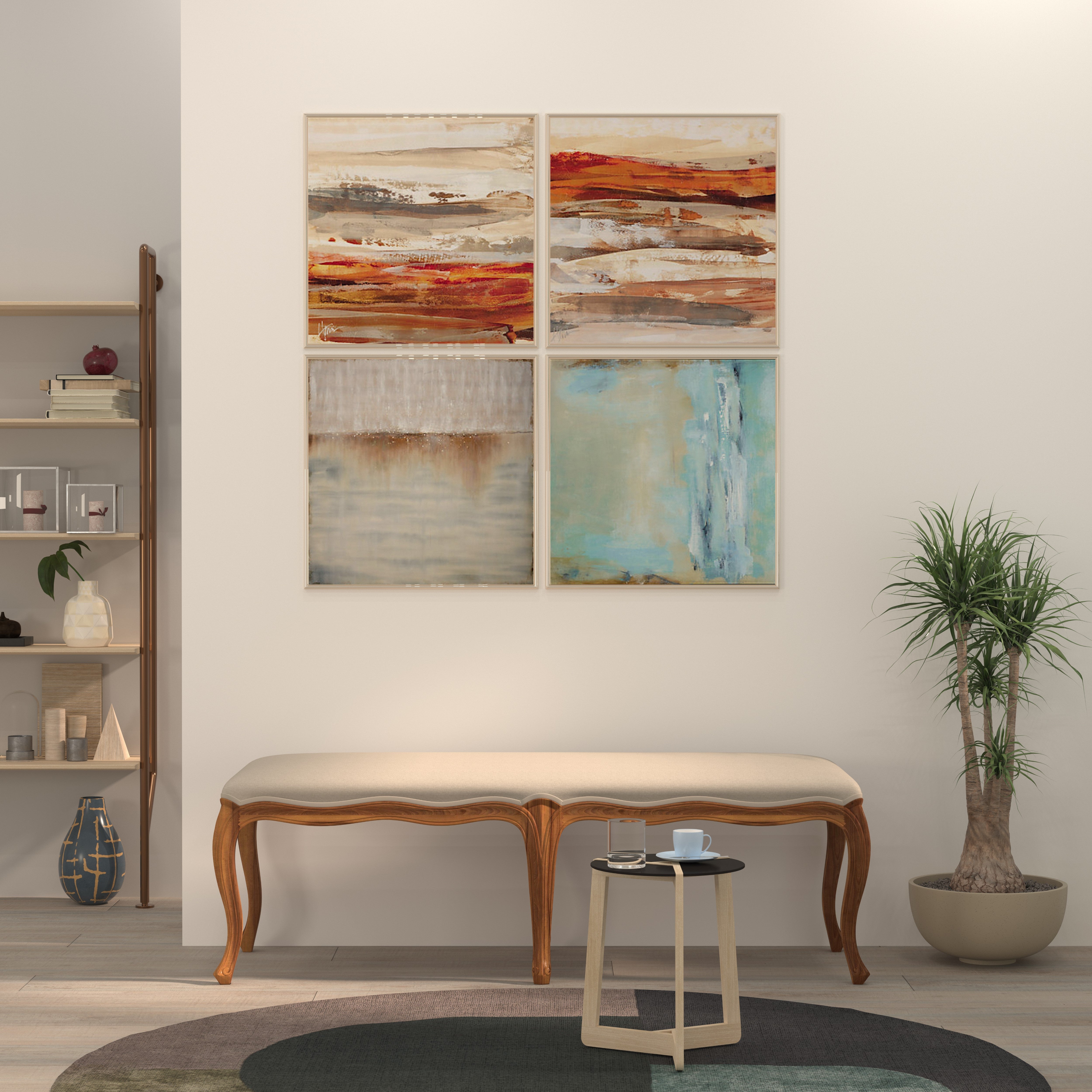 Elegant French Style Bench | Carved Wooden Legs Bench