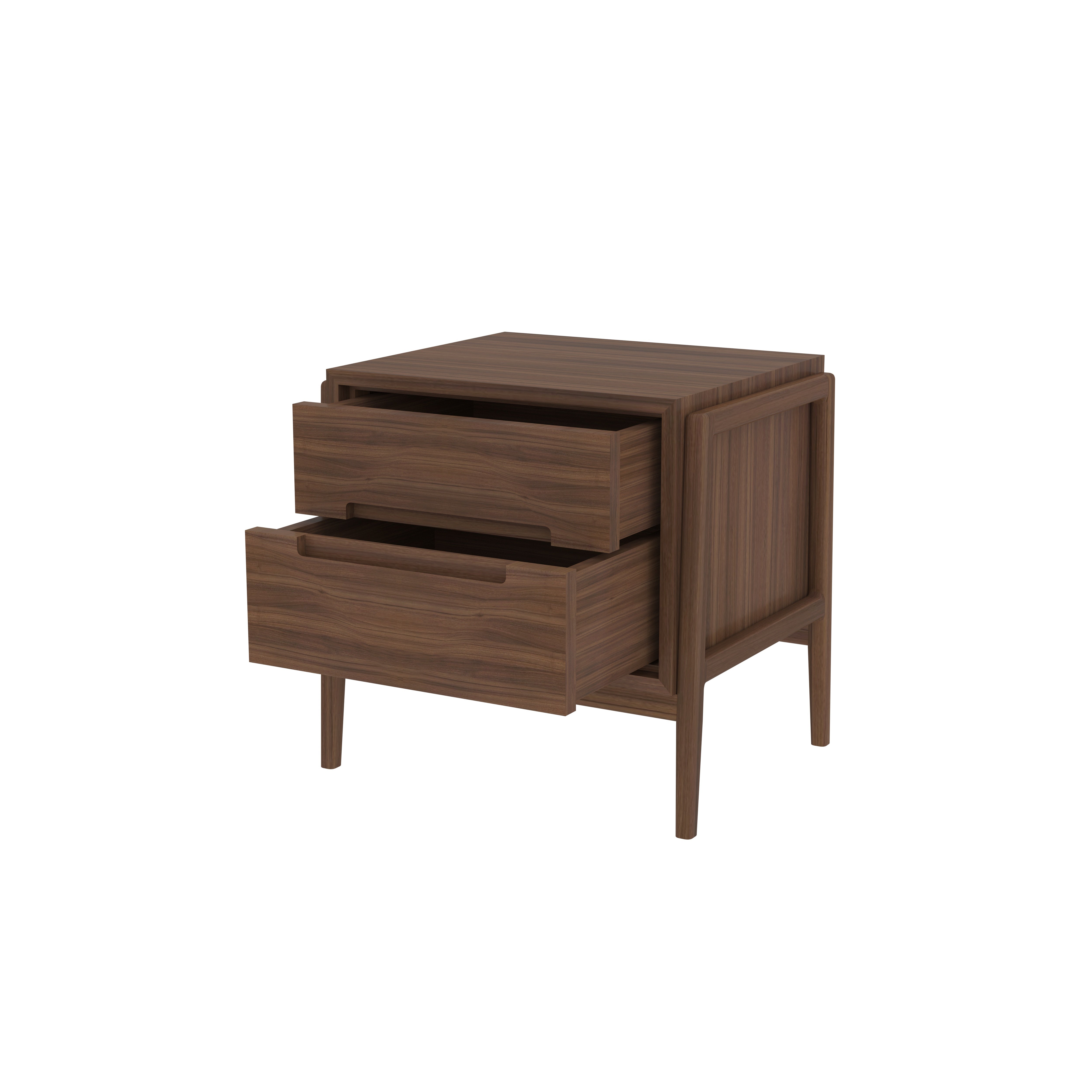 Modern Floating Bedside Table with Single Drawer and Open Shelf Bedside