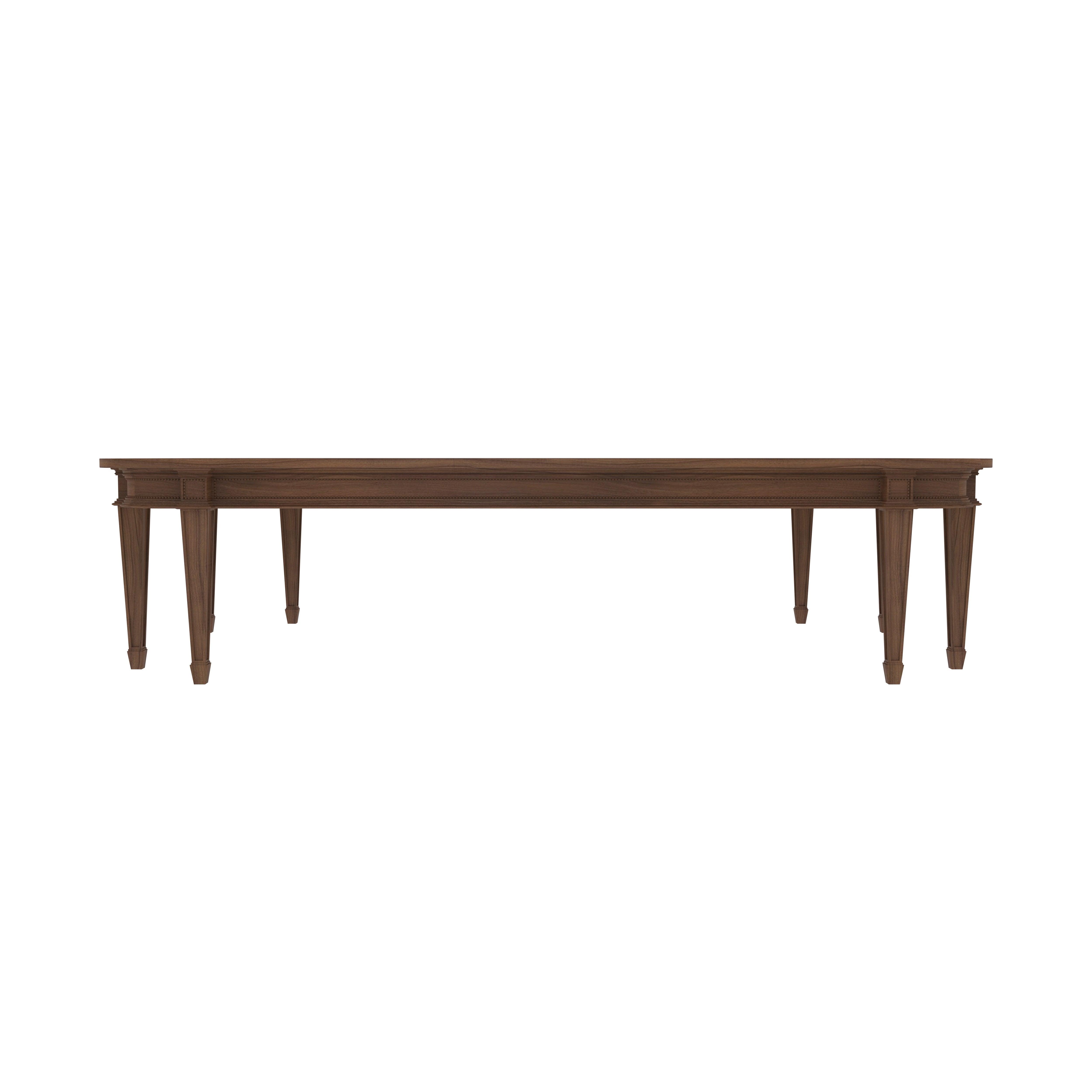 Handcrafted Wooden Dining Set - Ornate Carved Chairs with Cream Upholstery (6 Seater) Japanese Dining Set