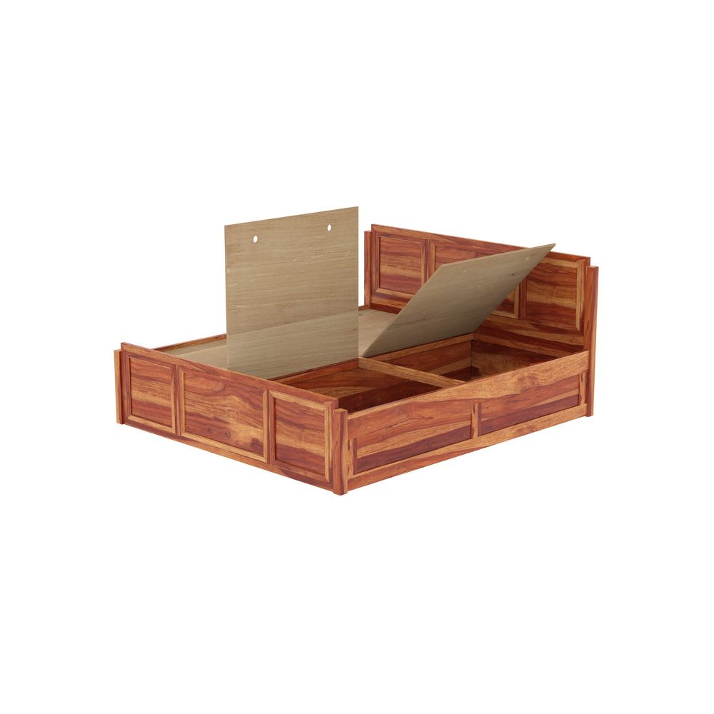 Ethnic Handmade Solid Wood Storage Bed