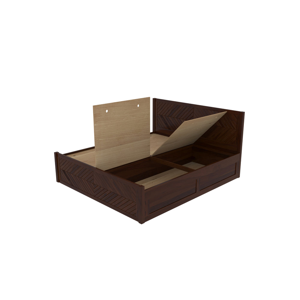 Scandinavian Contemporary Wooden Storage Bed
