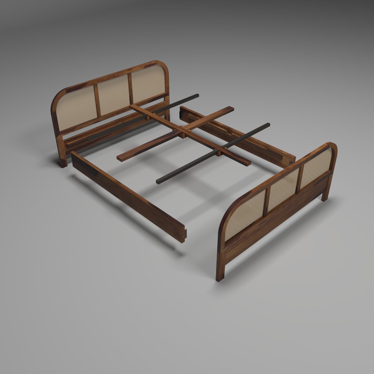 Sheesham curved arch solid wood king size bed Bed