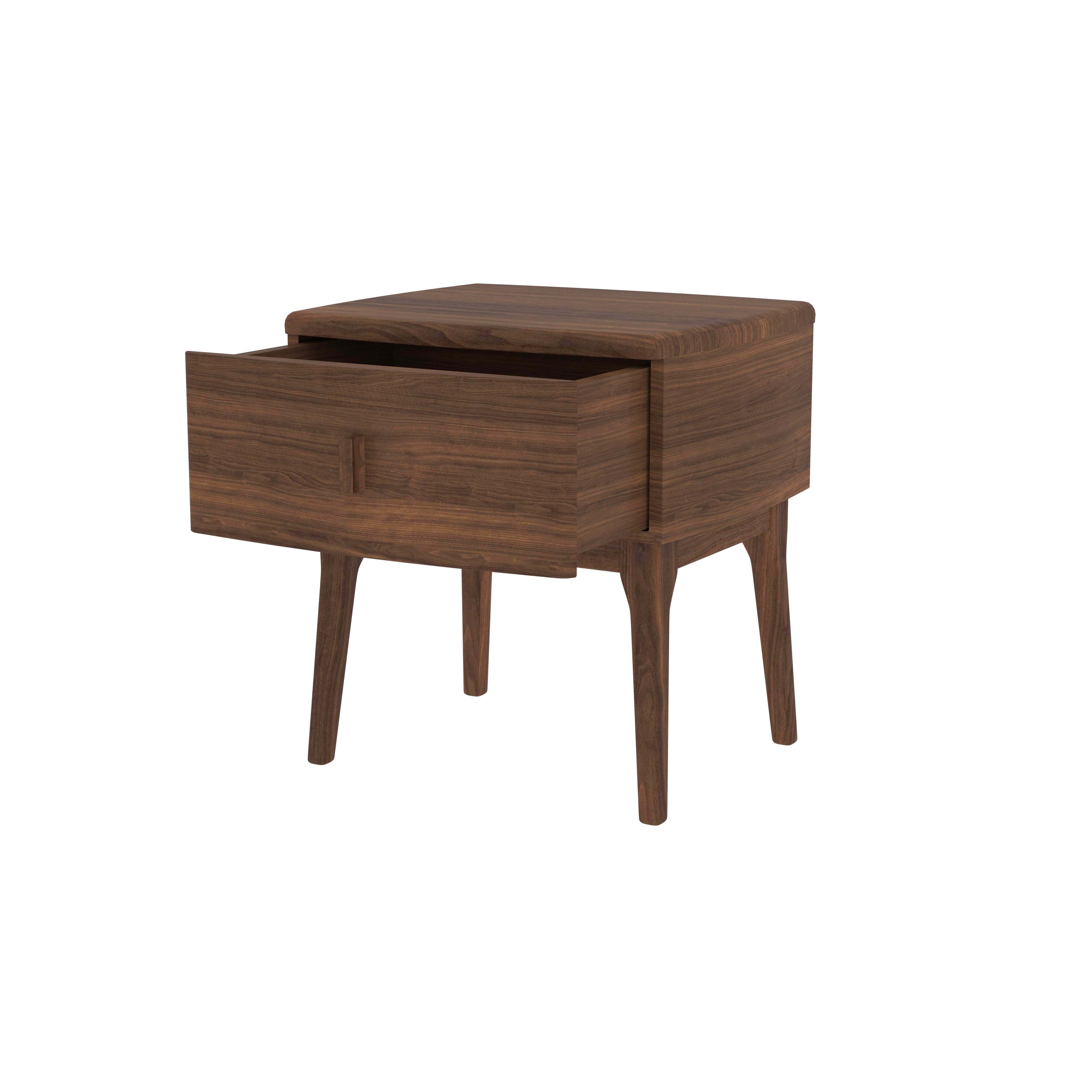 Contemporary Single Drawer Bedside Table with Clean Lines Bedside