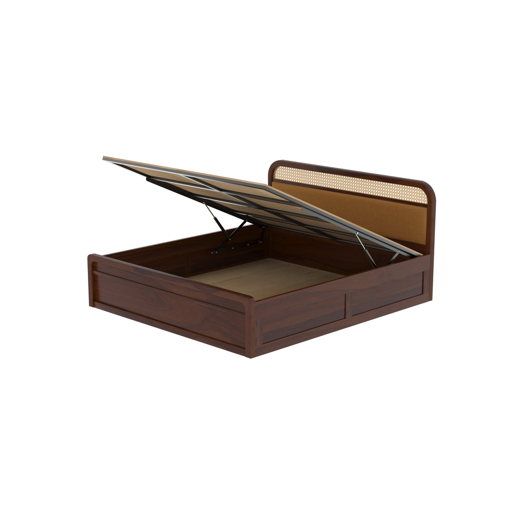 Rattan Cane King Size hydraulic Bed