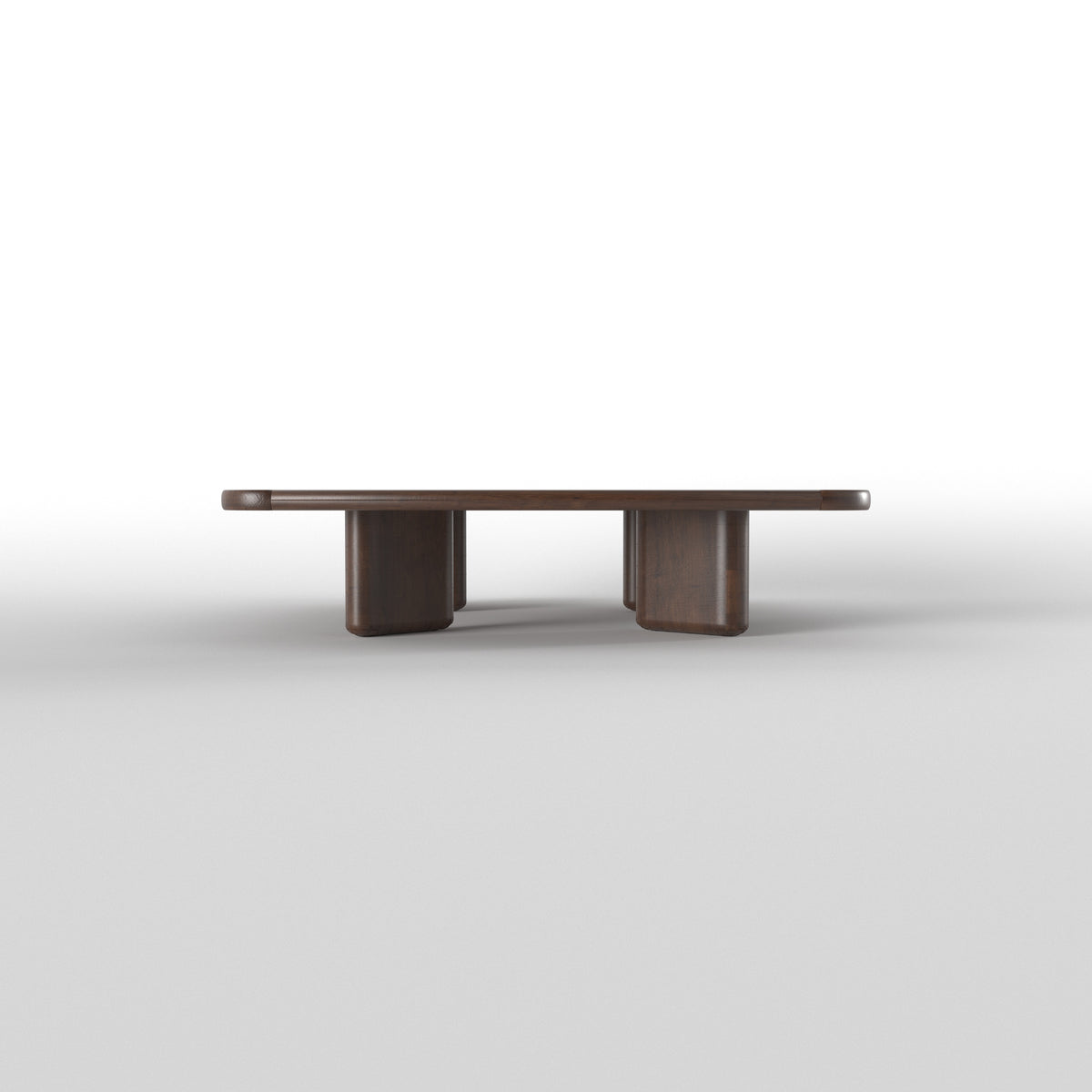 Japanese-Inspired Square Dining Table with Rounded Frame