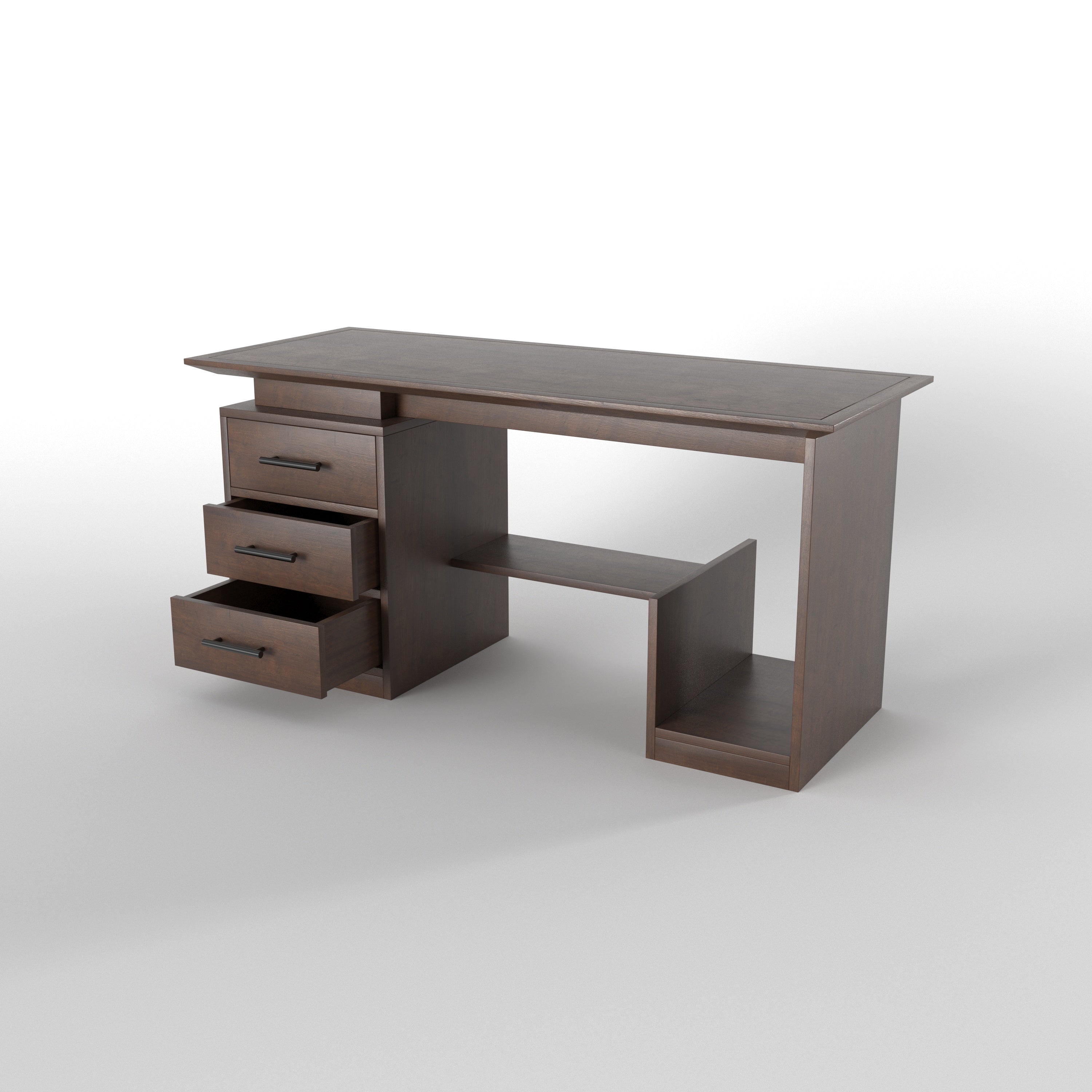Modern Office Desk with Drawer Storage & CPU Compartment Study Table
