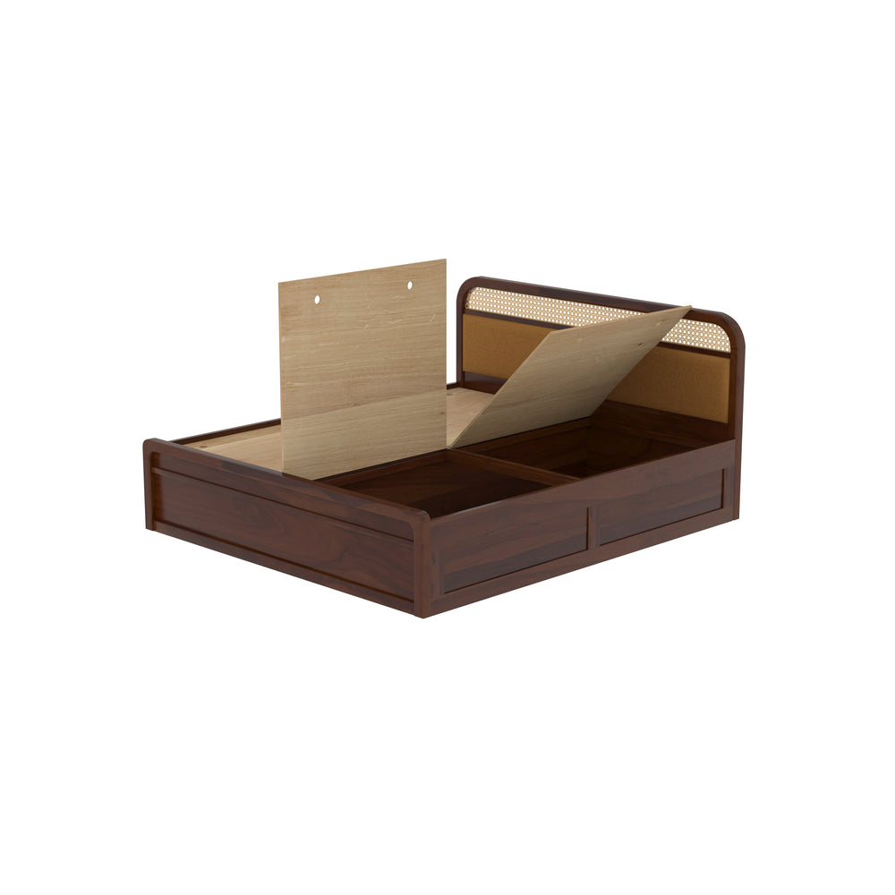 Rattan Cane King Size Storage Bed