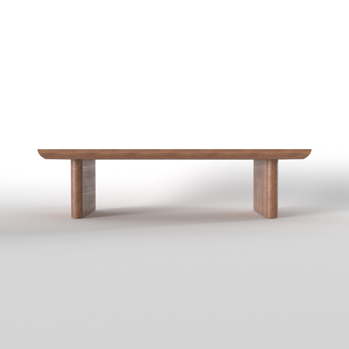 Modern Rectangular Dining Table with Bold Panel Legs