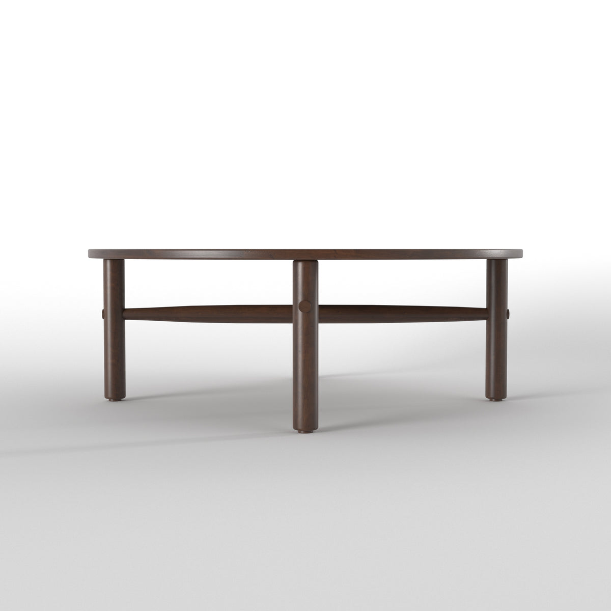 Round Dining Table with Ribbed Base and Curved Armchairs Japanese Dining Set