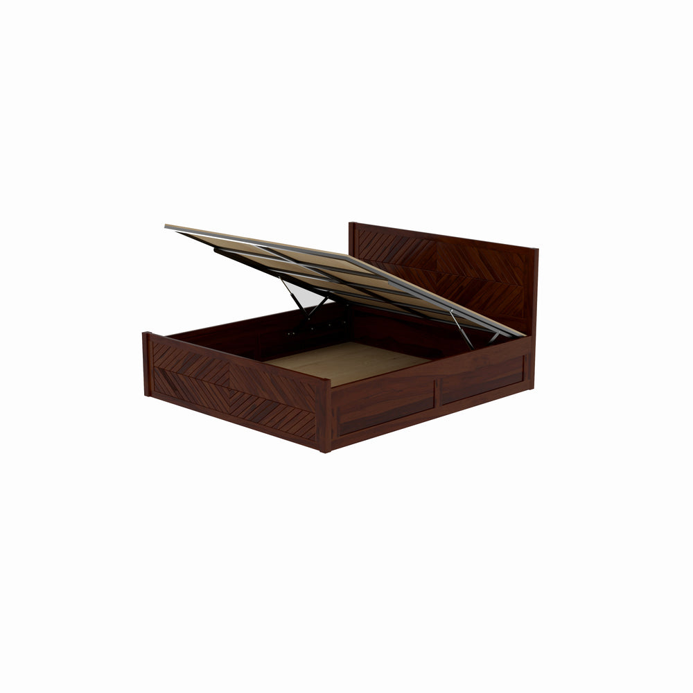 Scandinavian Solid Wood King Hydraulic Storage Bed