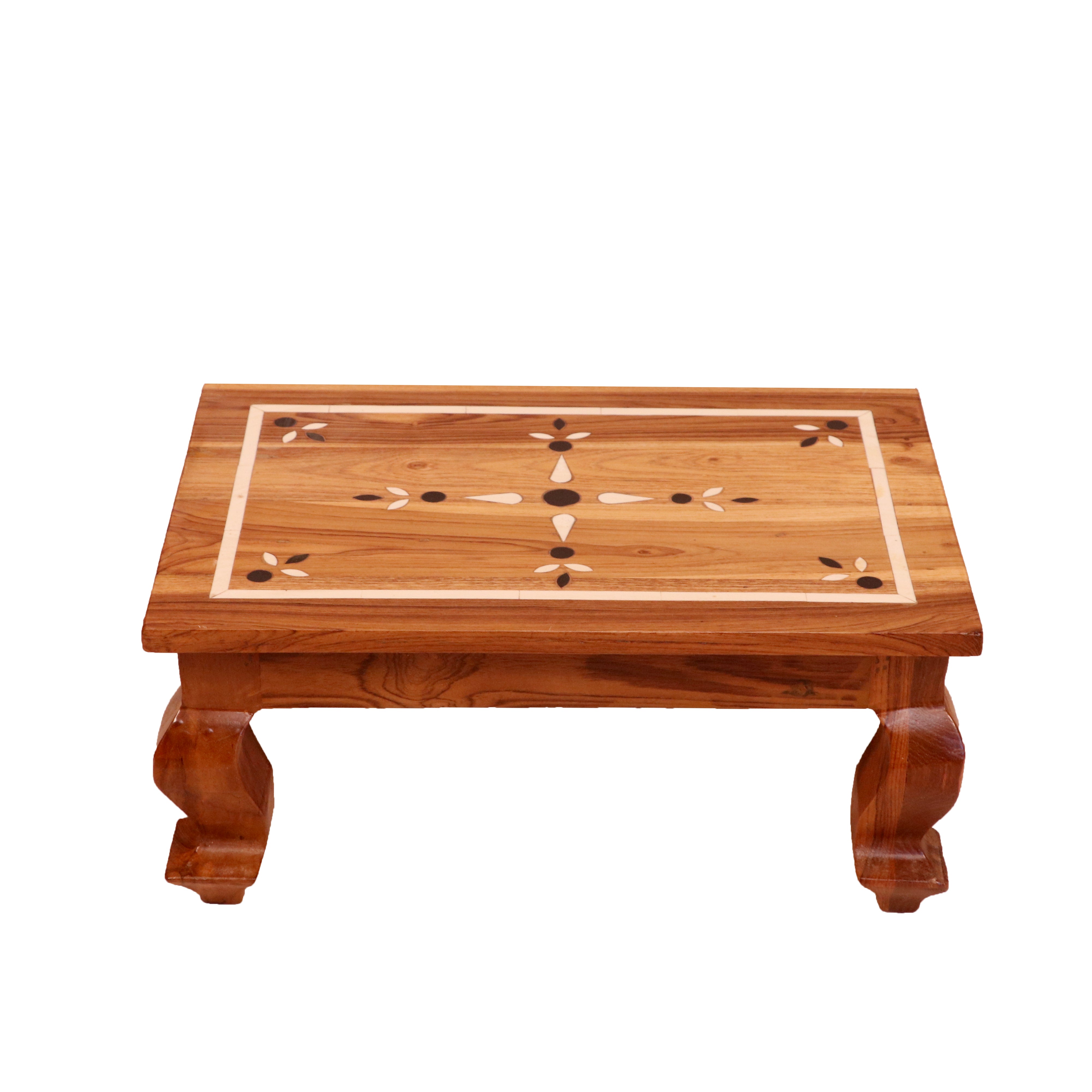 Arotic Old House Inlay Designed Wooden Bajot for Home Bajot