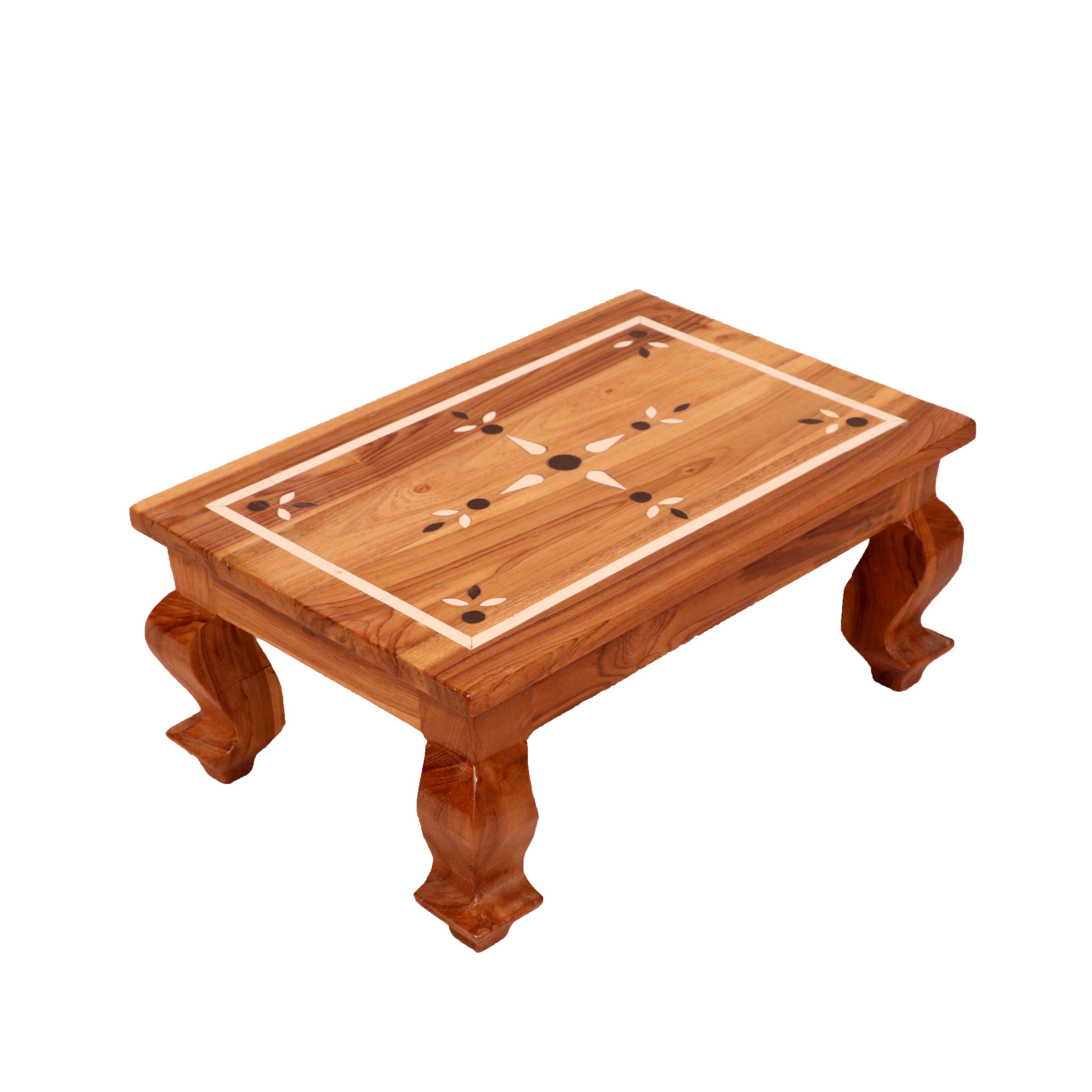 Arotic Old House Inlay Designed Wooden Bajot for Home Bajot