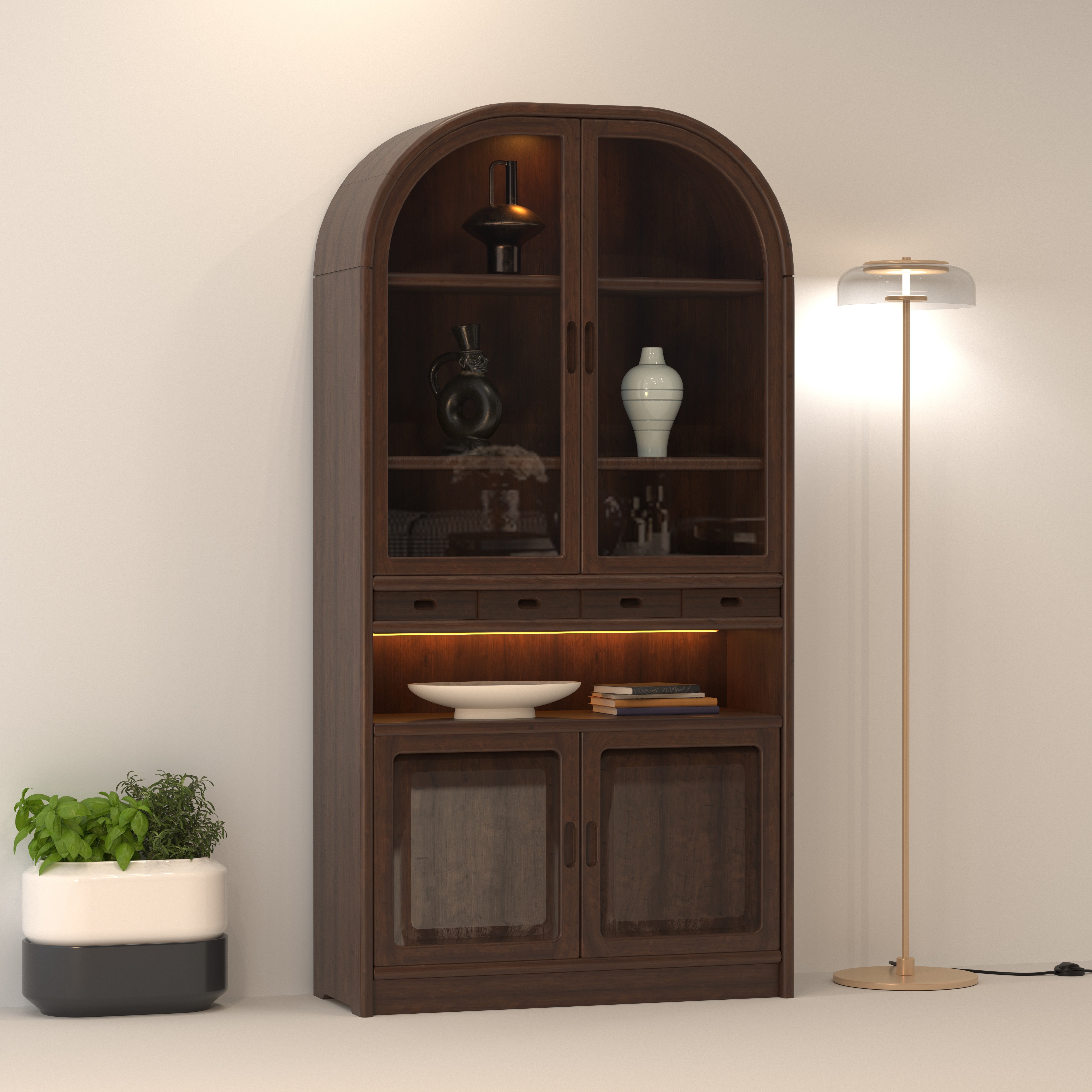 Grand Arched Wardrobe | European Luxury Display & Storage Wardrobe