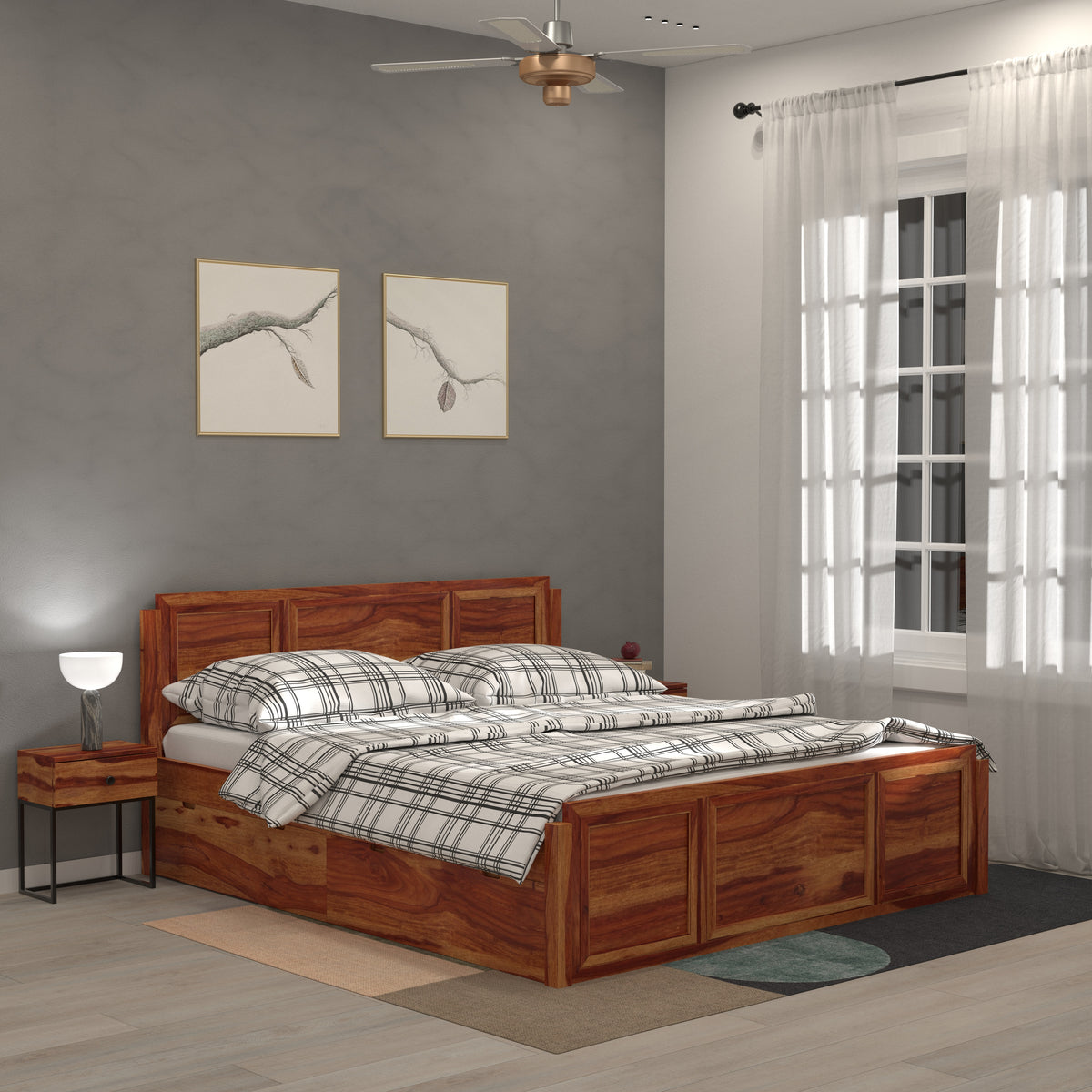 Ethnic Storage King Size Drawer storage Bed