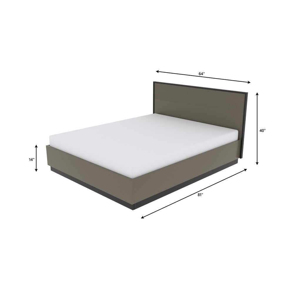 Classic Engineered wood Upholstered Queen Size Bed