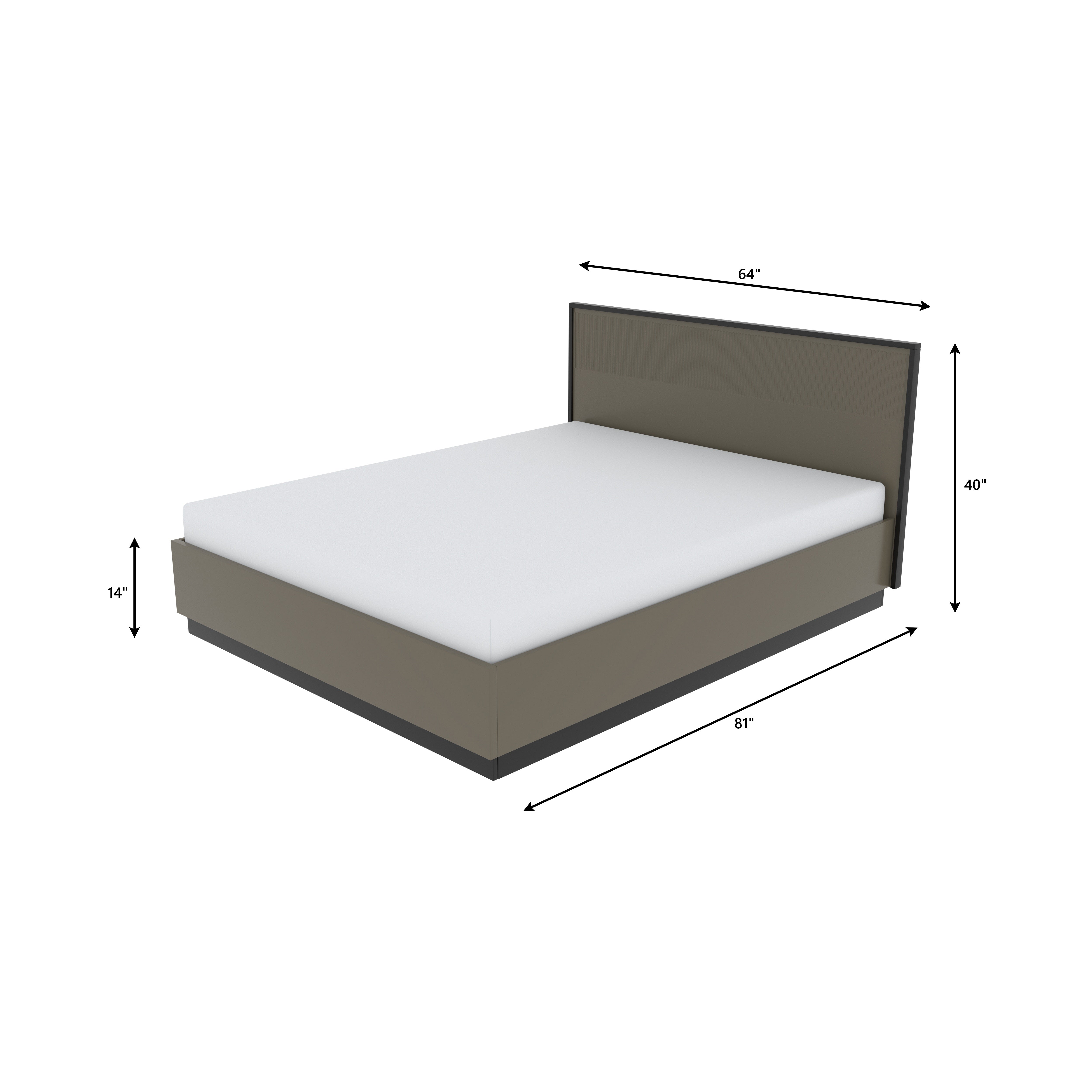 Classic Engineered wood Upholstered Queen Size Bed Bed