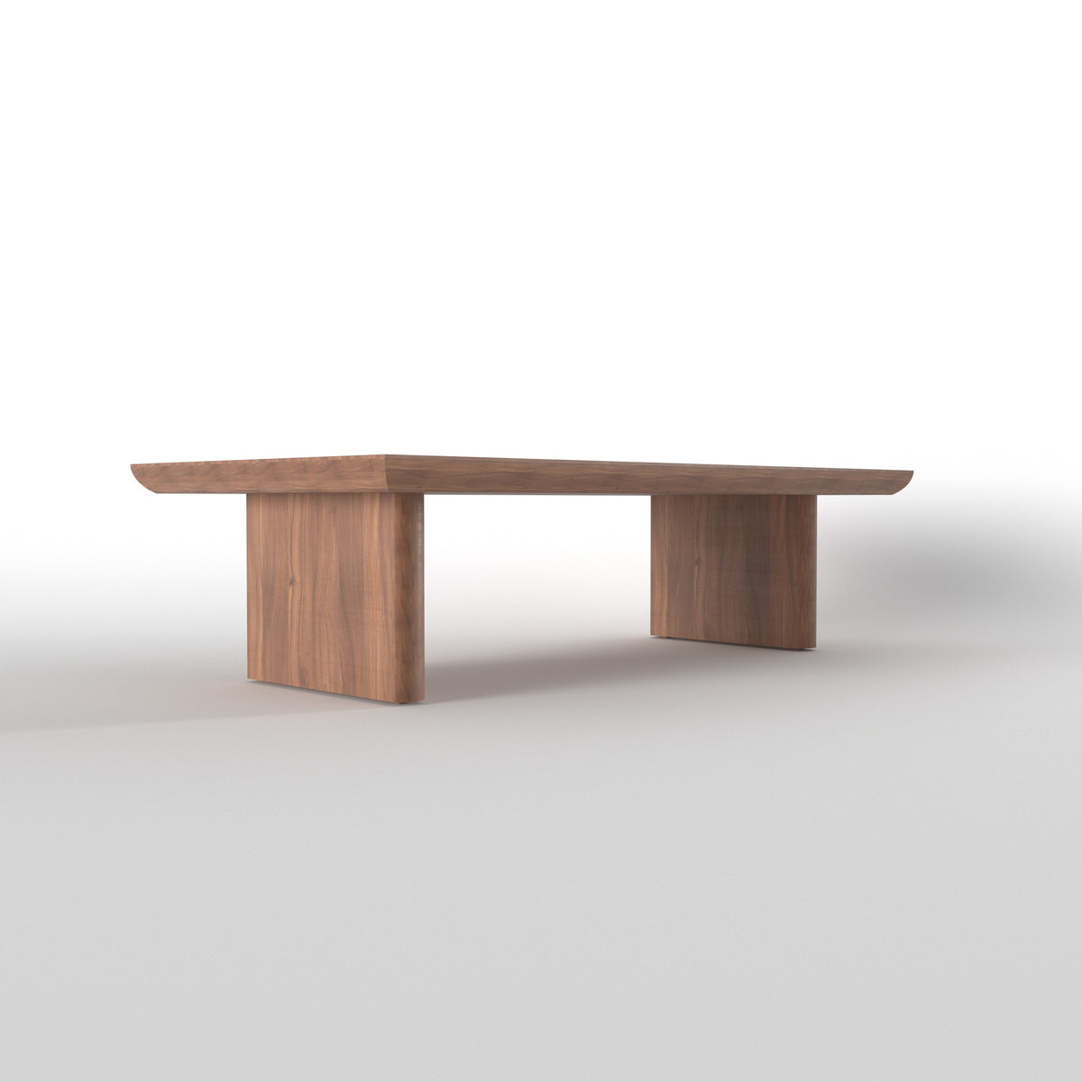 Modern Rectangular Dining Table with Bold Panel Legs