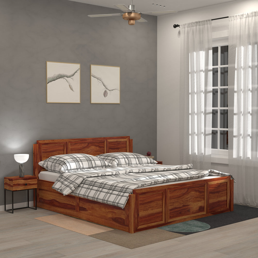 Ethnic Hydraulic Storage King Size Bed