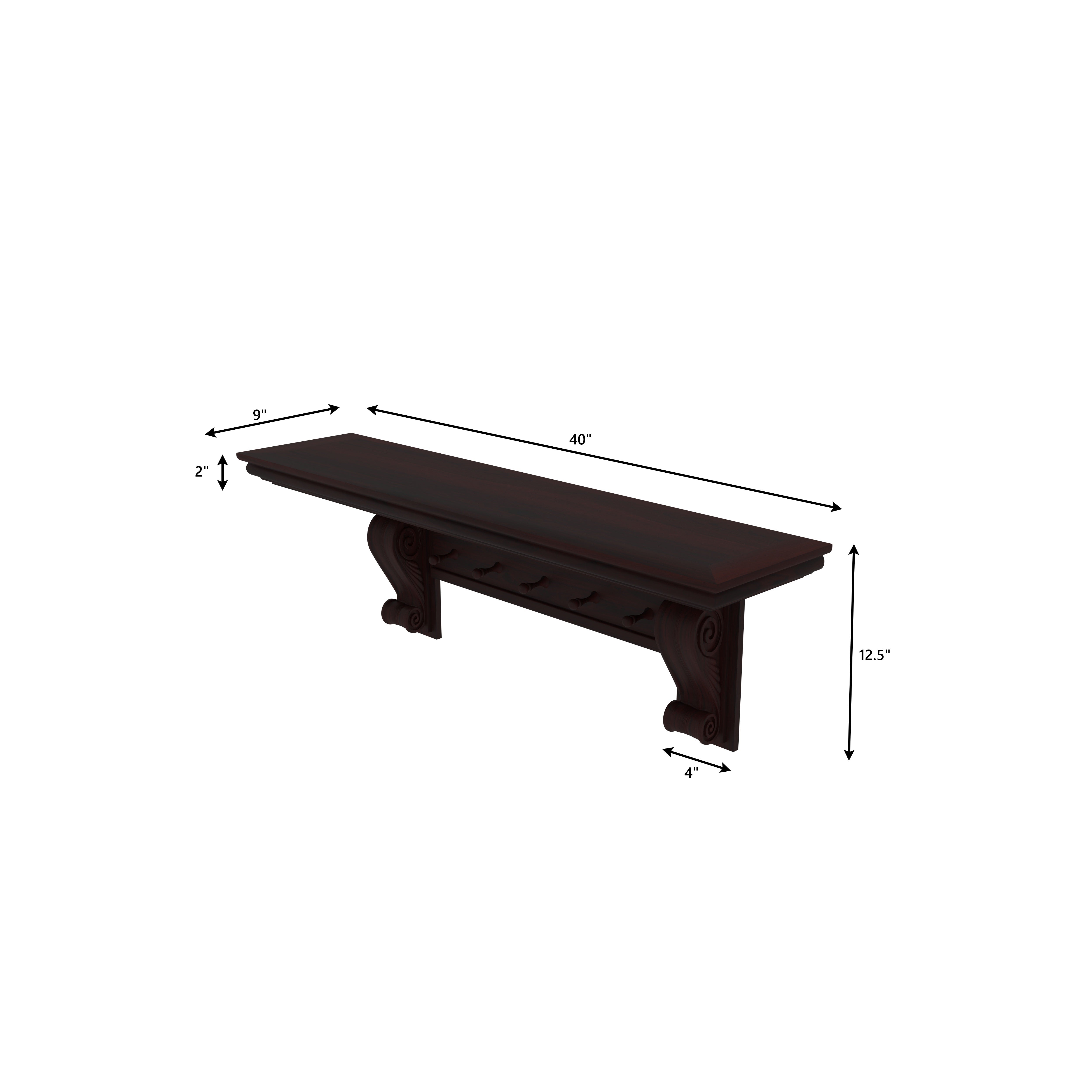 Wall Rack with Shelf for Living Room Wall Rack